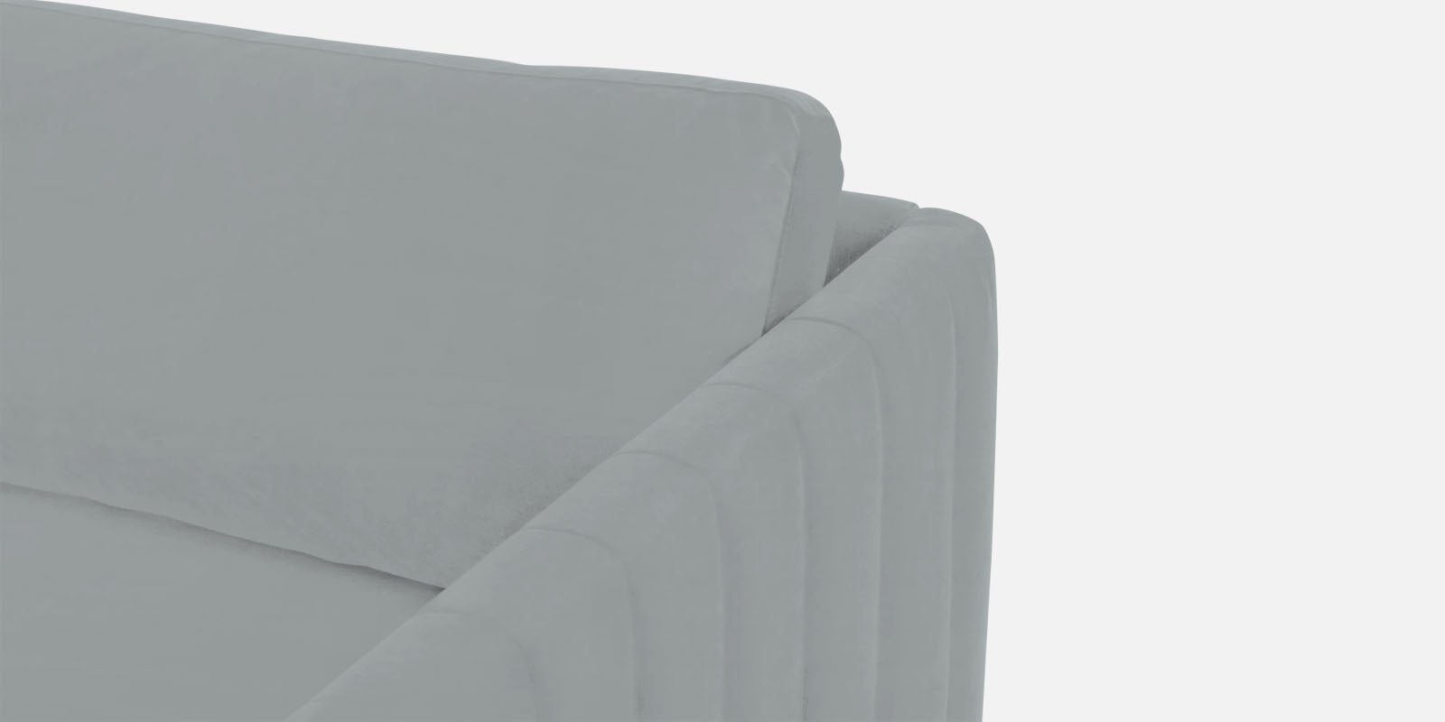 Haru Velvet 2 Seater Sofa in Pearl grey Colour