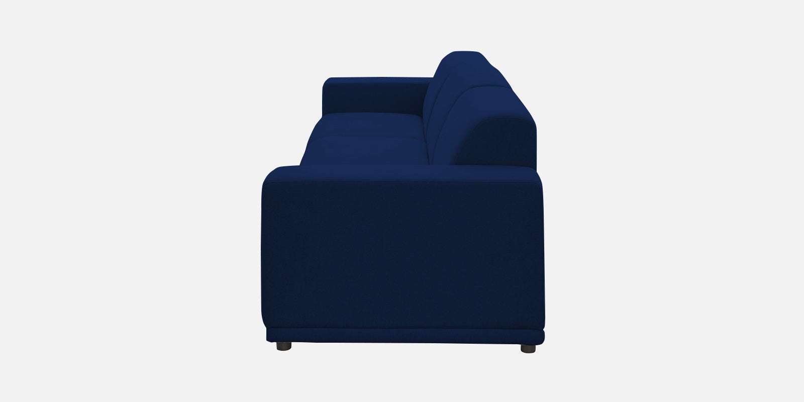 Adam Fabric LHS Sectional Sofa (3+Ottoman Lounger) In Royal Blue Colour - Febonic Living