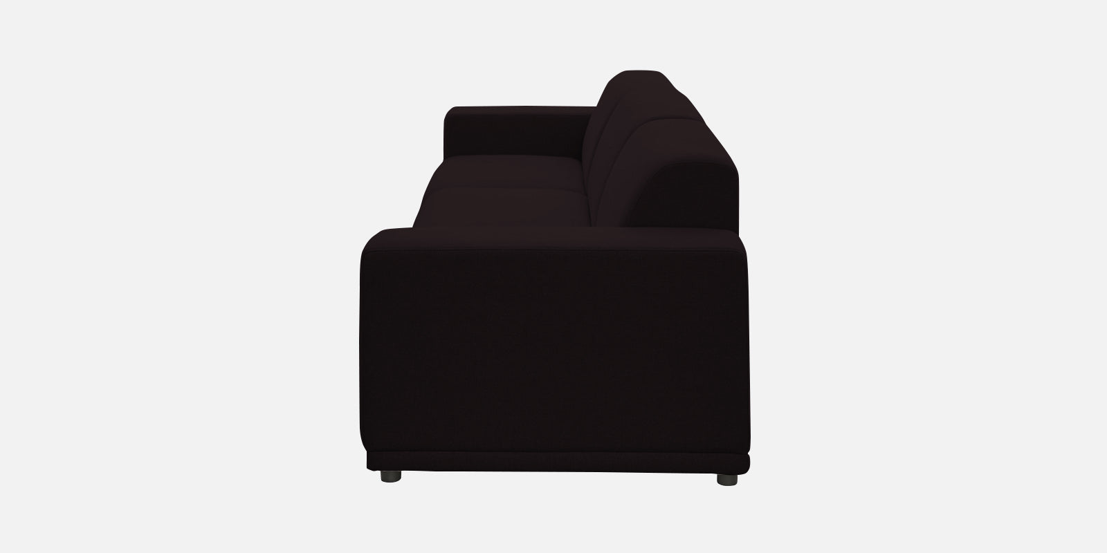 Adam Fabric LHS Sectional Sofa (3+Ottoman Lounger) In Cara Brown Colour - Febonic Living