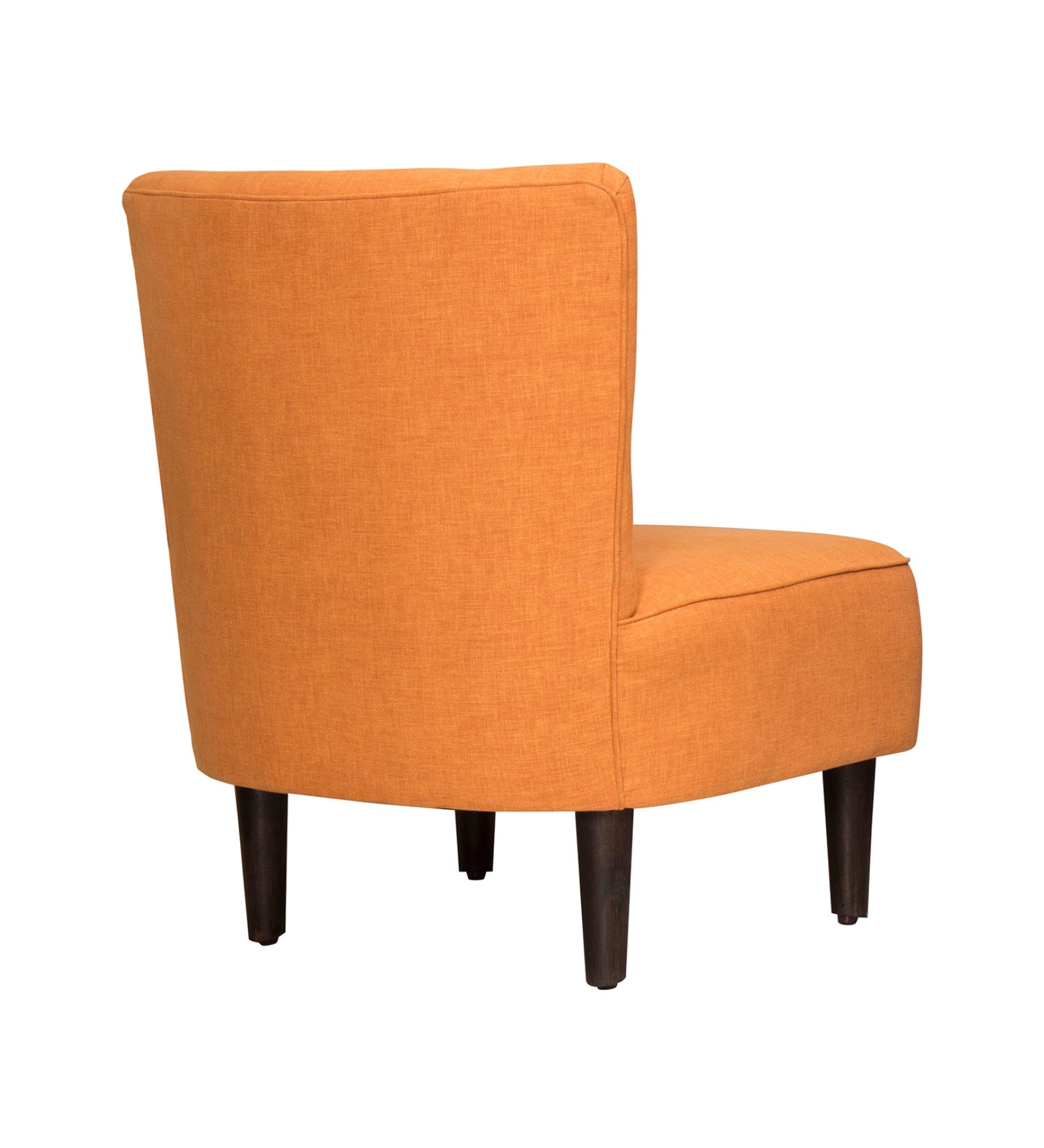 Lola Fabric Slipper Chair in Vivid Orange Colour - Febonic Living