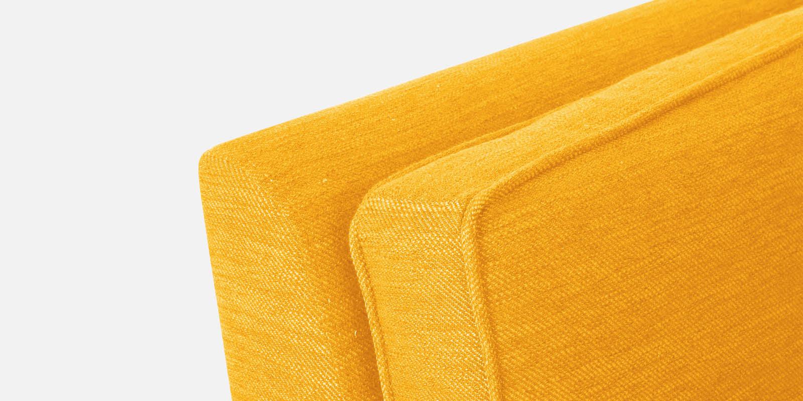 Nigar Fabric 2 Seater Sofa in Bold Yellow Colour