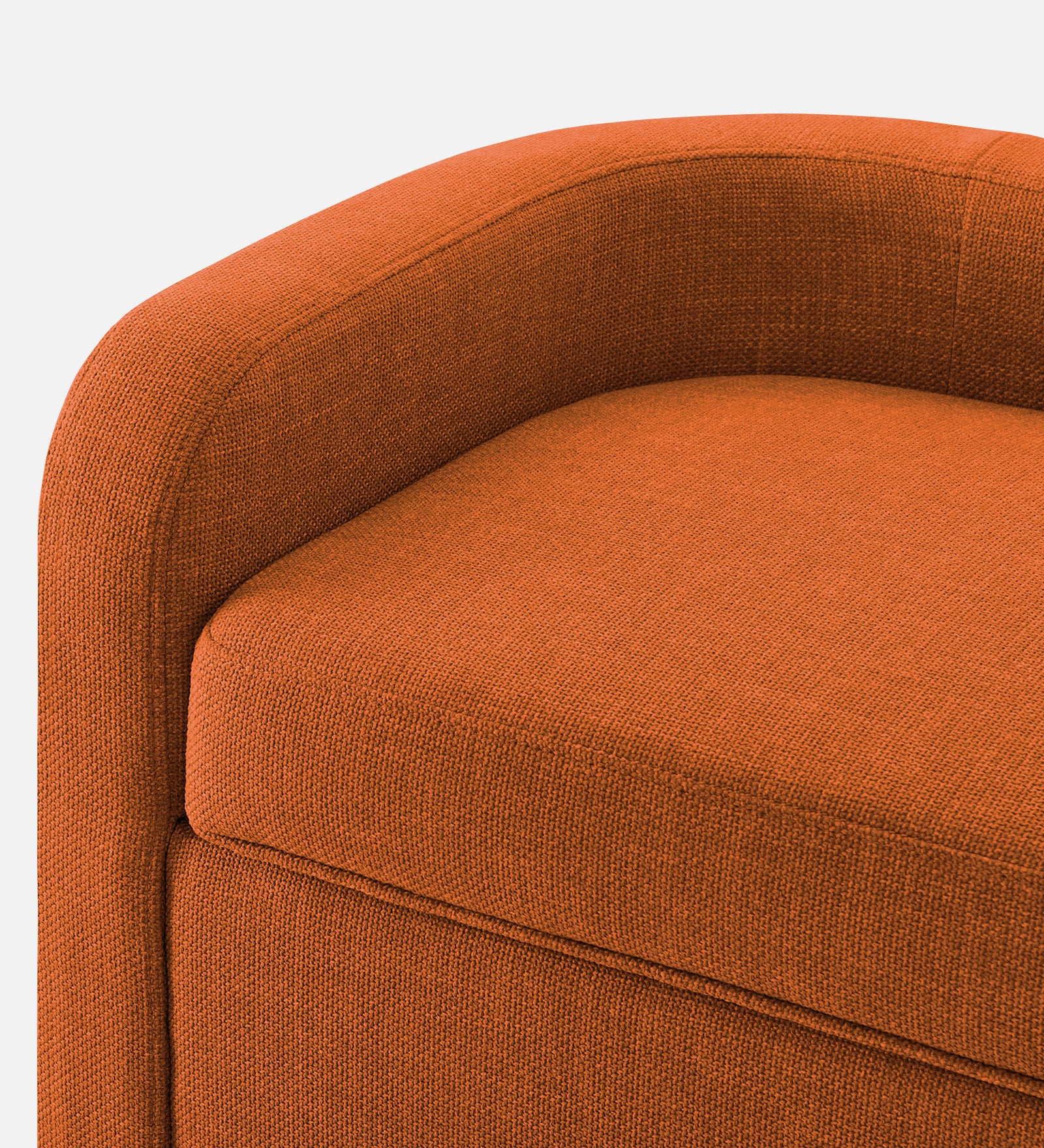 Cooper Fabric Storage Bench In Vivid Orange Colour - Febonic Living