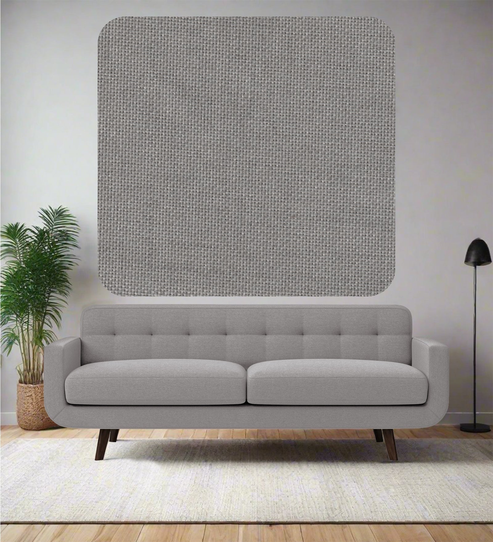 Lenin Crypto Fabric Silver Grey 102 Code - Febonic Living