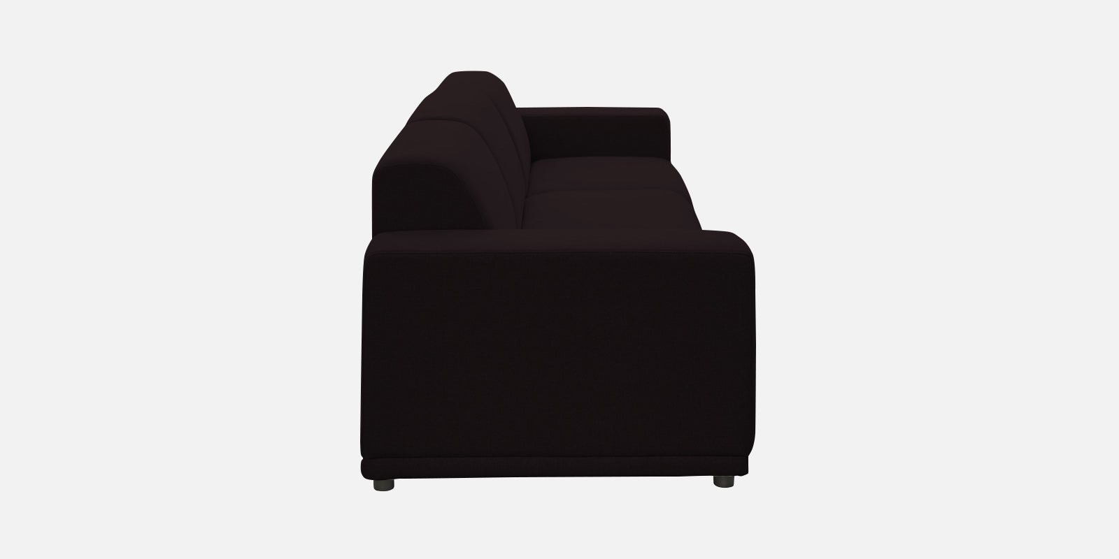Adam Fabric RHS Sectional Sofa (3+Ottoman Lounger) In Cara Brown Colour - Febonic Living