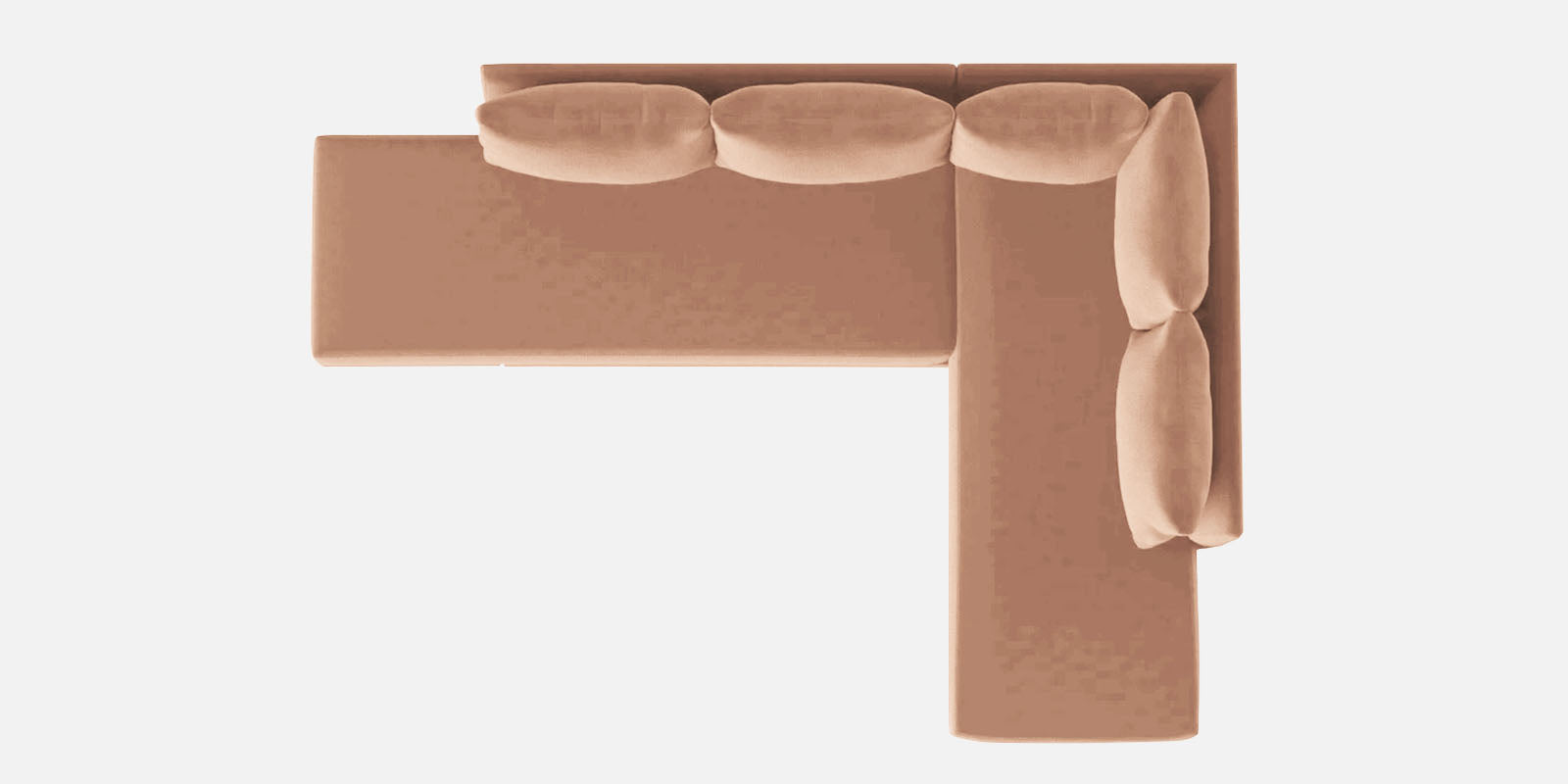 Ira Fabric LHS 6 Seater Convertible Sofa Cum Bed In Cosmic Beige Colour - Febonic Living