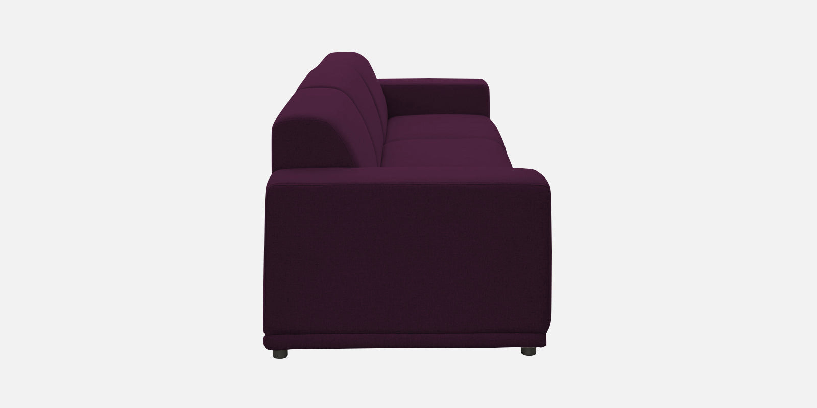 Adam Fabric RHS Sectional Sofa (3+Ottoman Lounger) In Greek Purple Colour - Febonic Living