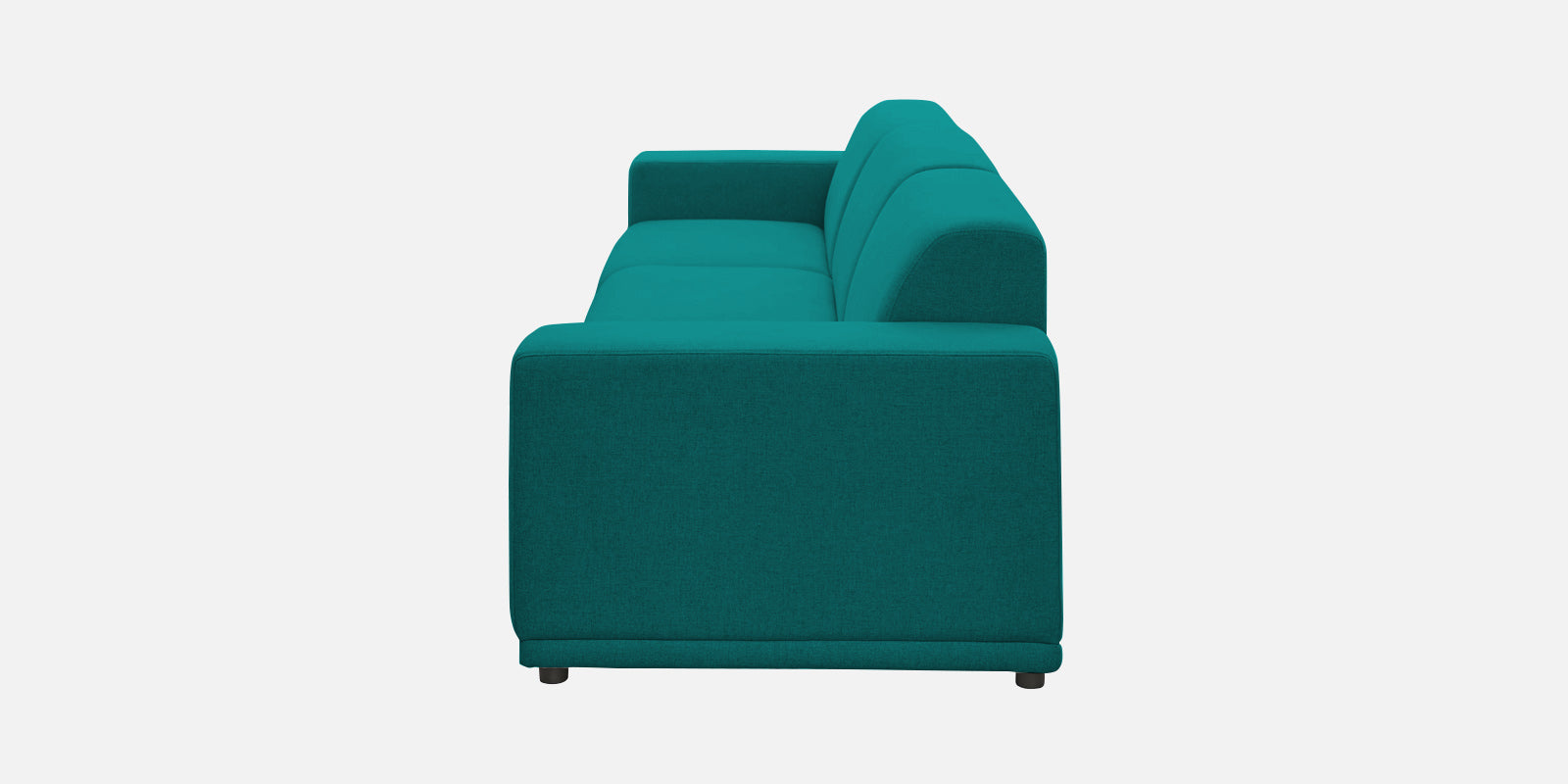 Adam Fabric LHS Sectional Sofa (3+Ottoman Lounger) In Sea green Colour - Febonic Living