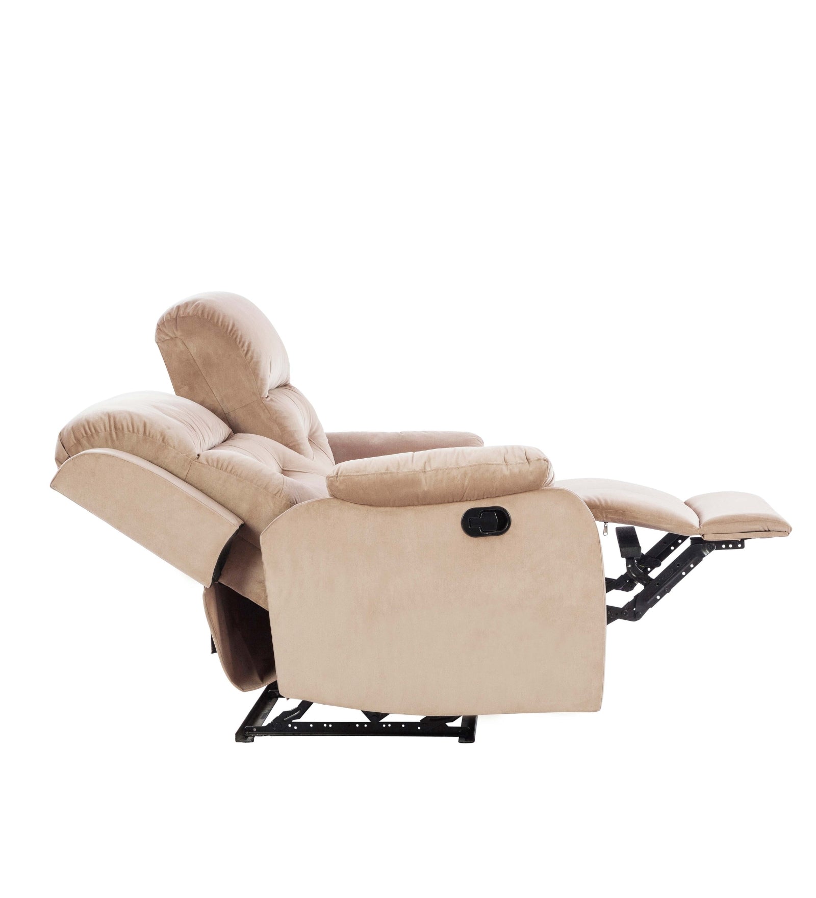 Yama Velvet 2 Seater Motorized Recliner In Camel Beige Colour - Febonic Living