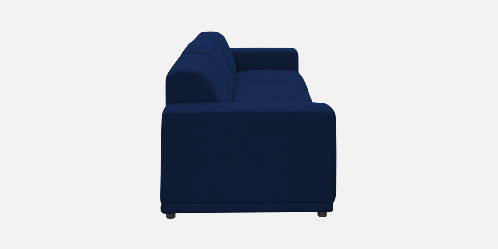 Adam Fabric RHS Sectional Sofa (3+Ottoman Lounger) In Royal Blue Colour - Febonic Living