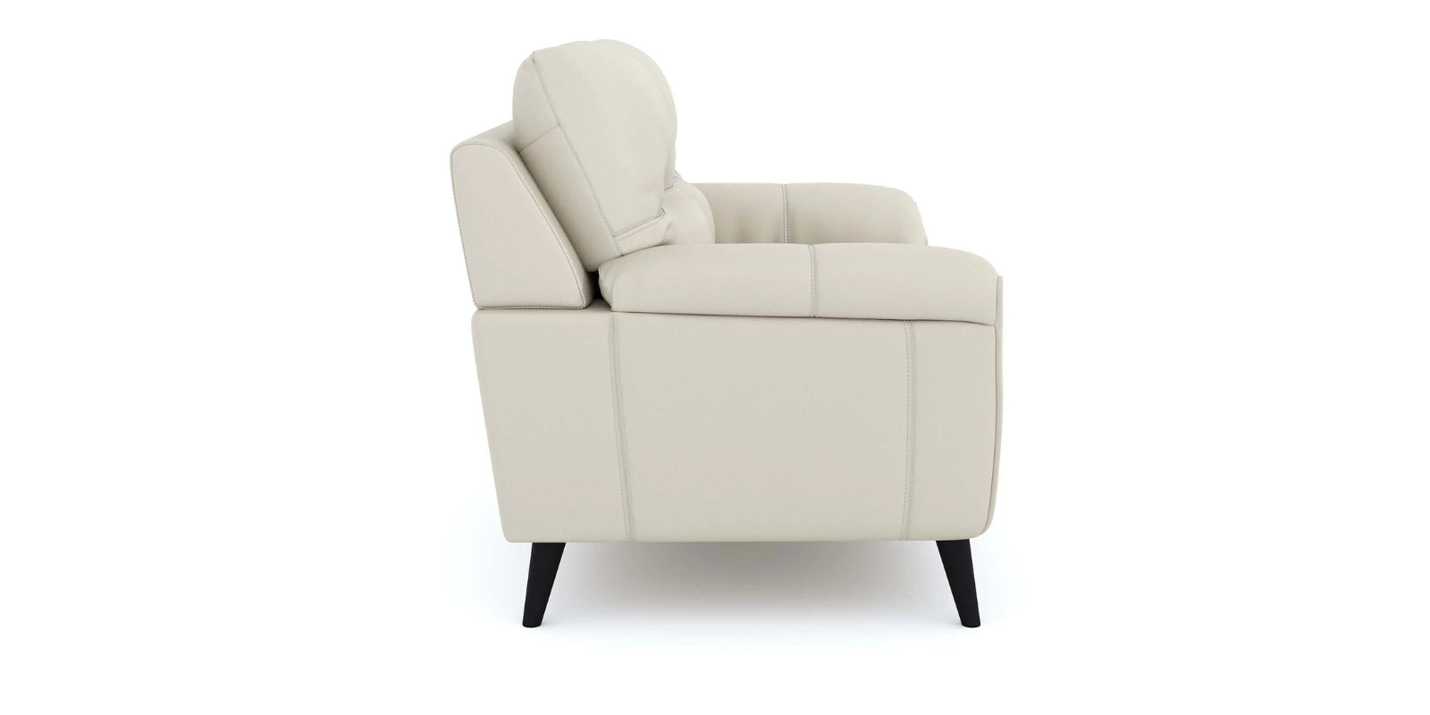 Amani Leatherette 3 Seater Sofa In Beige Colour - Febonic Living