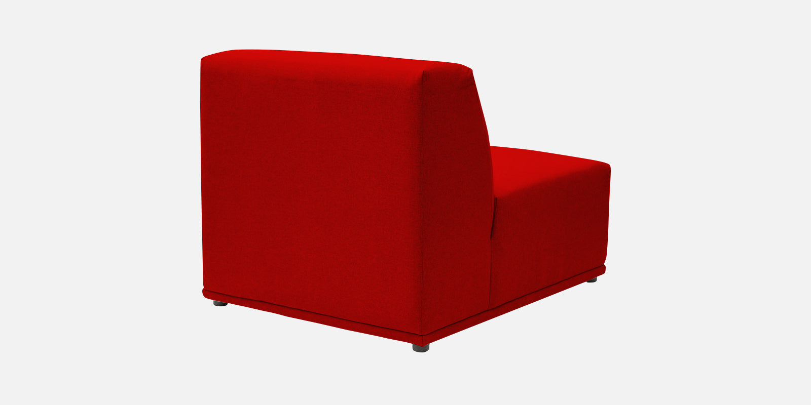 Adam Fabric LHS Sectional Sofa (3+Ottoman Lounger) In Ruby Red Colour - Febonic Living