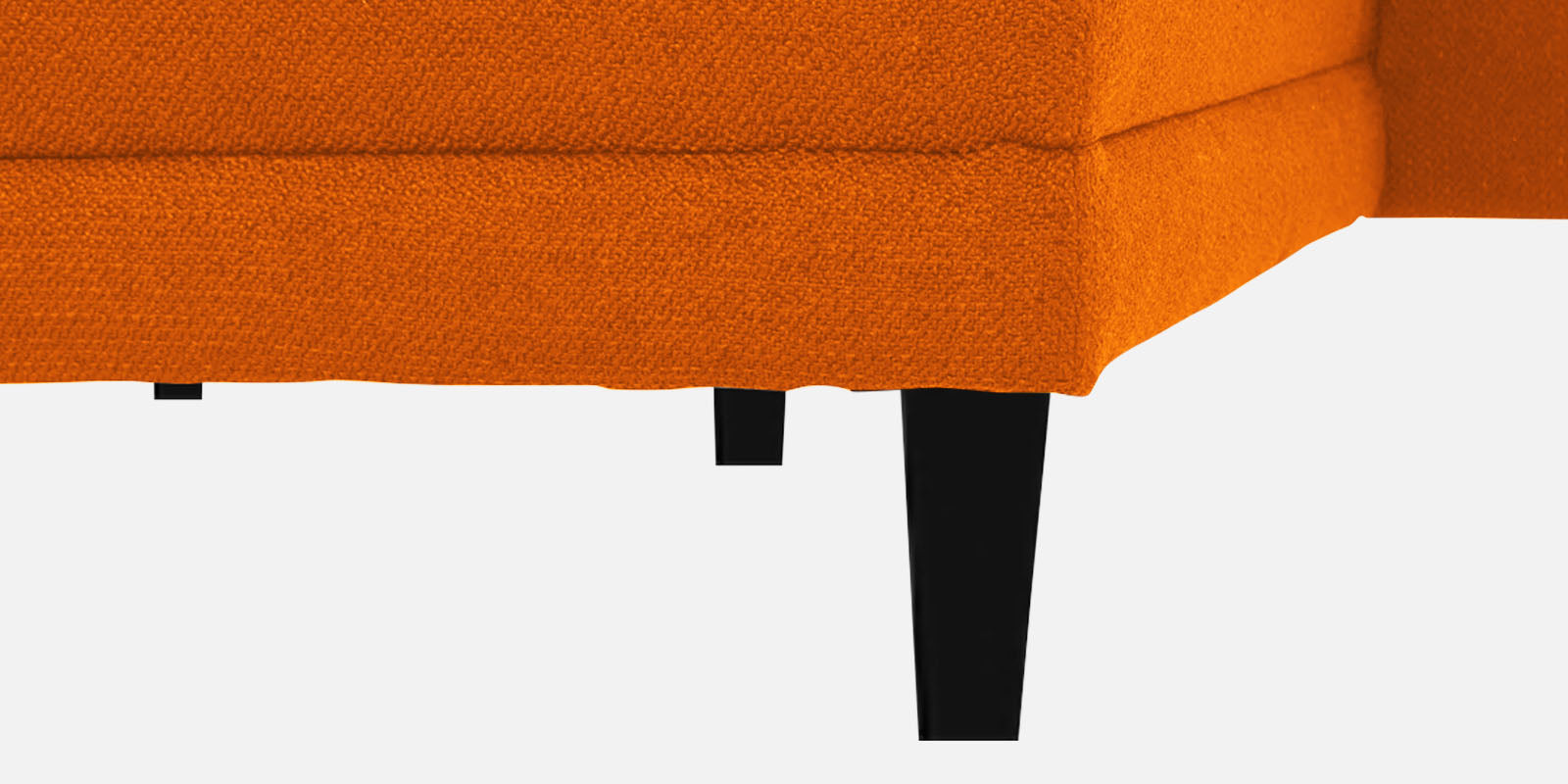 Ira Fabric LHS 6 Seater Convertible Sofa Cum Bed In Vivid Orange Colour - Febonic Living