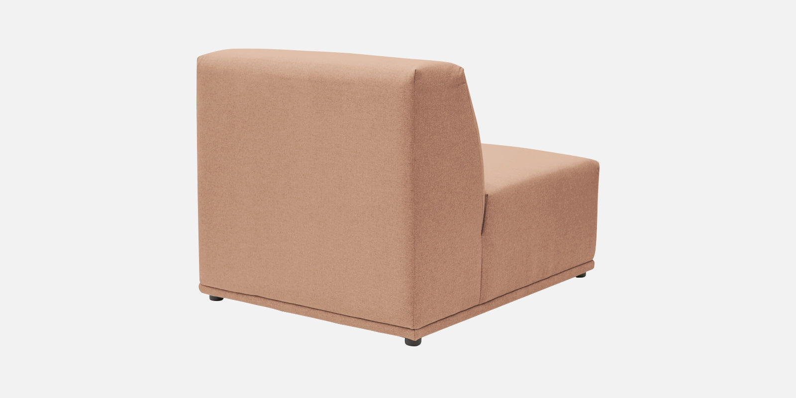 Adam Fabric LHS Sectional Sofa (3+Ottoman Lounger) In Cosmic Beige Colour - Febonic Living