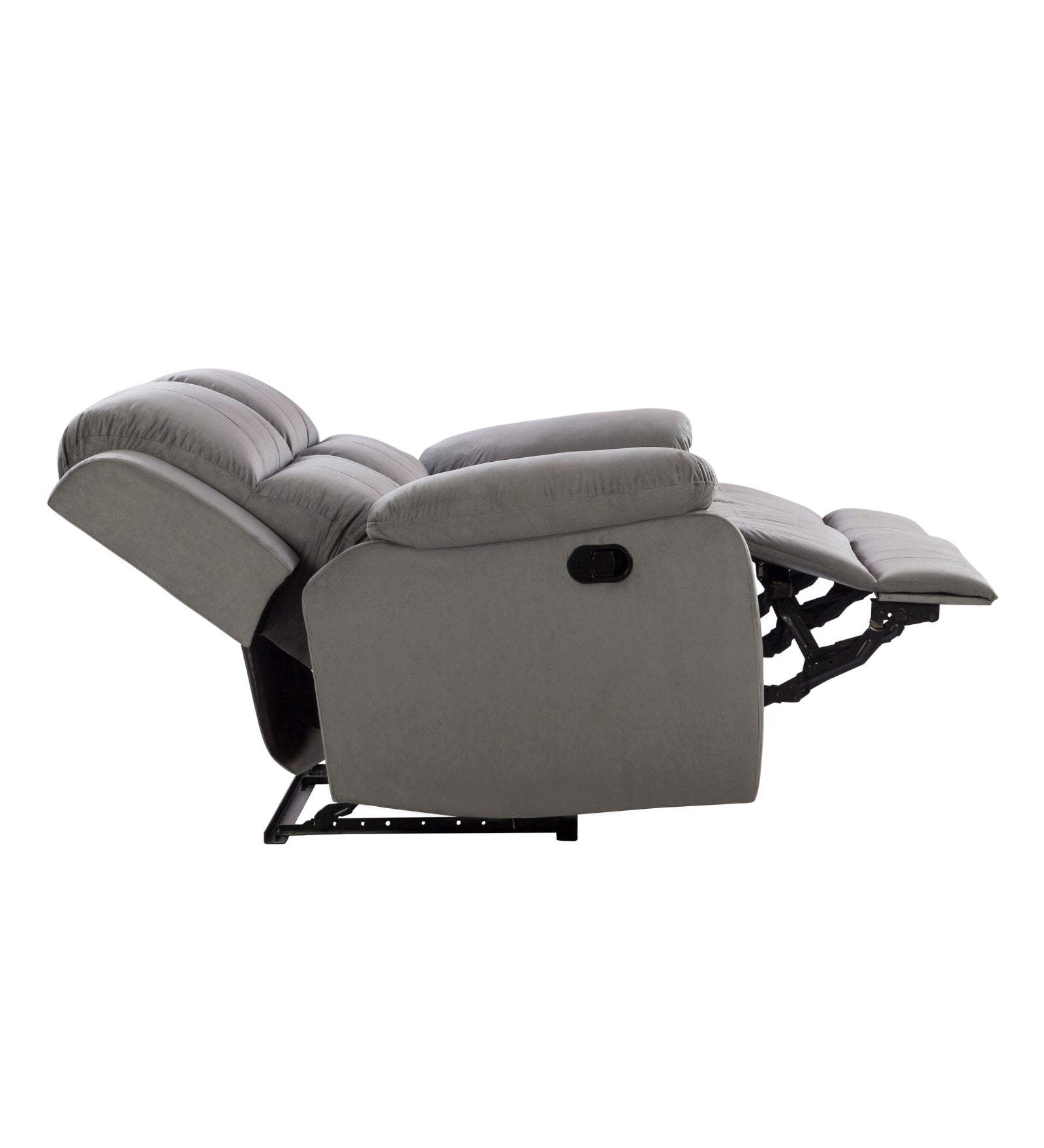 Newton Velvet 2 Seater Motorized Recliner In Concrete Grey Colour - Febonic Living