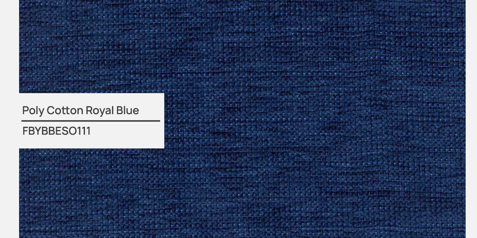 Creata Fabric LHS Sectional Sofa (2+Lounger) in Royal Blue Colour by Febonic