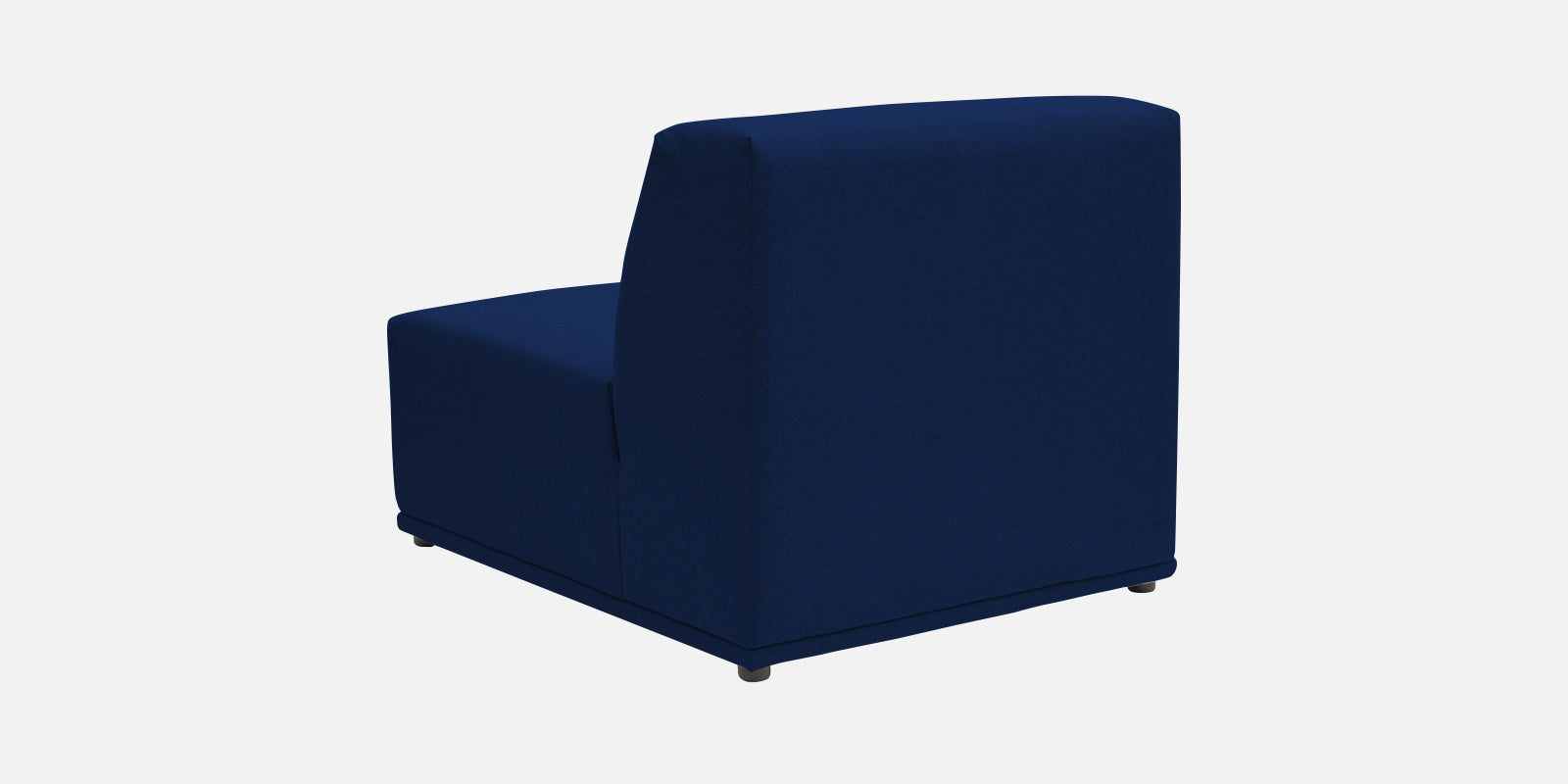 Adam Fabric RHS Sectional Sofa (3+Ottoman Lounger) In Royal Blue Colour - Febonic Living