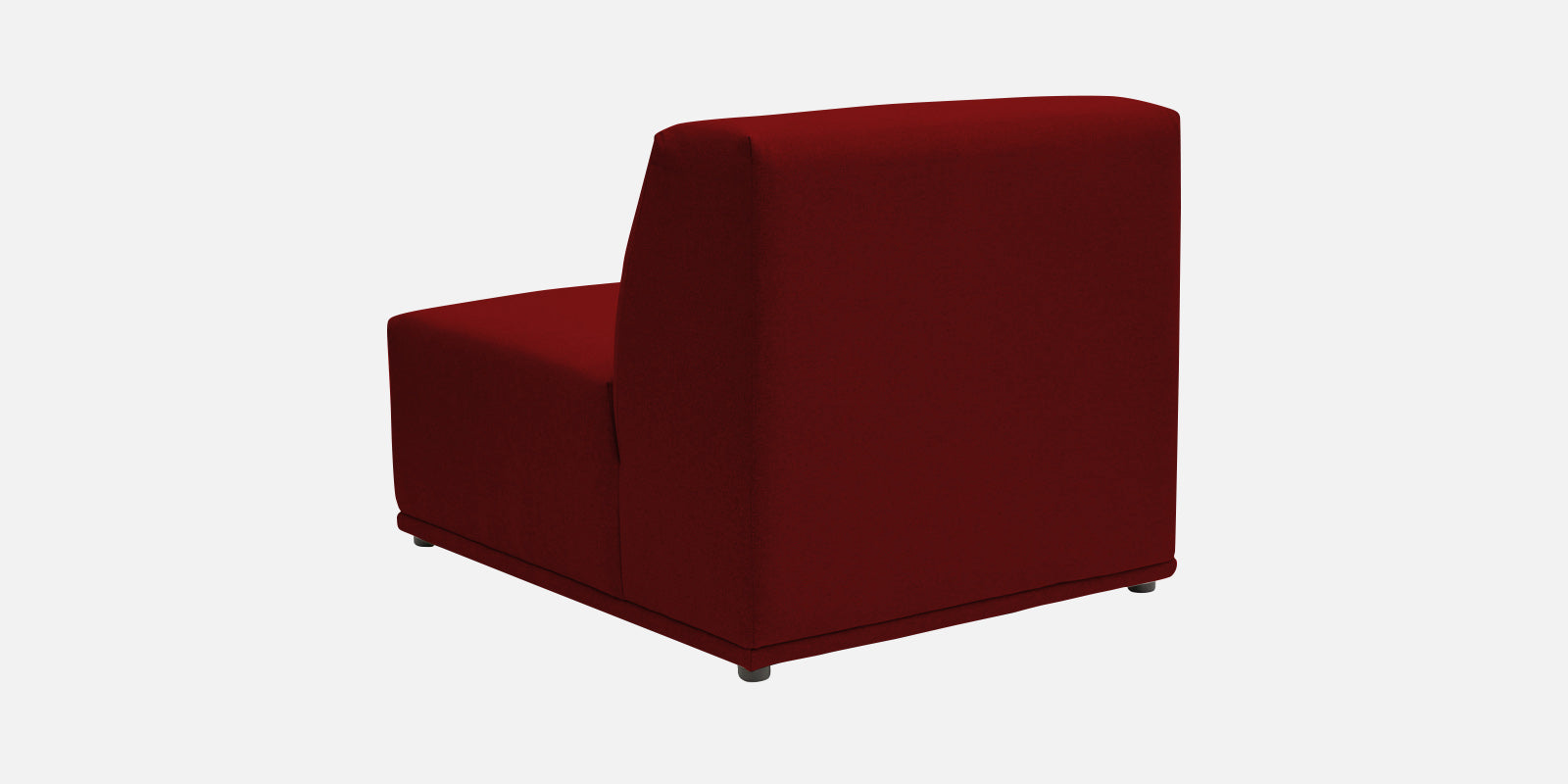 Adam Fabric RHS Sectional Sofa (3+Ottoman Lounger) In Blood Maroon Colour - Febonic Living