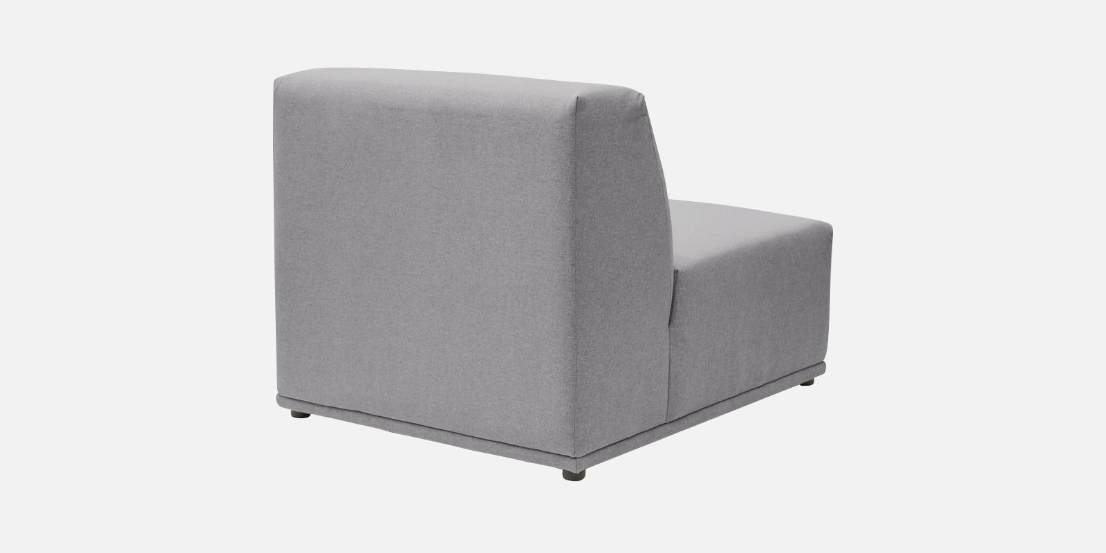 Adam Fabric LHS Sectional Sofa (3+Ottoman Lounger) In Lit Grey Colour - Febonic Living