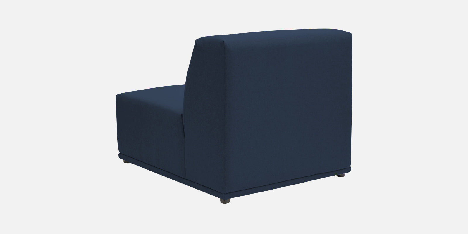 Adam Fabric RHS Sectional Sofa (3+Ottoman Lounger) In Denim Blue Colour - Febonic Living