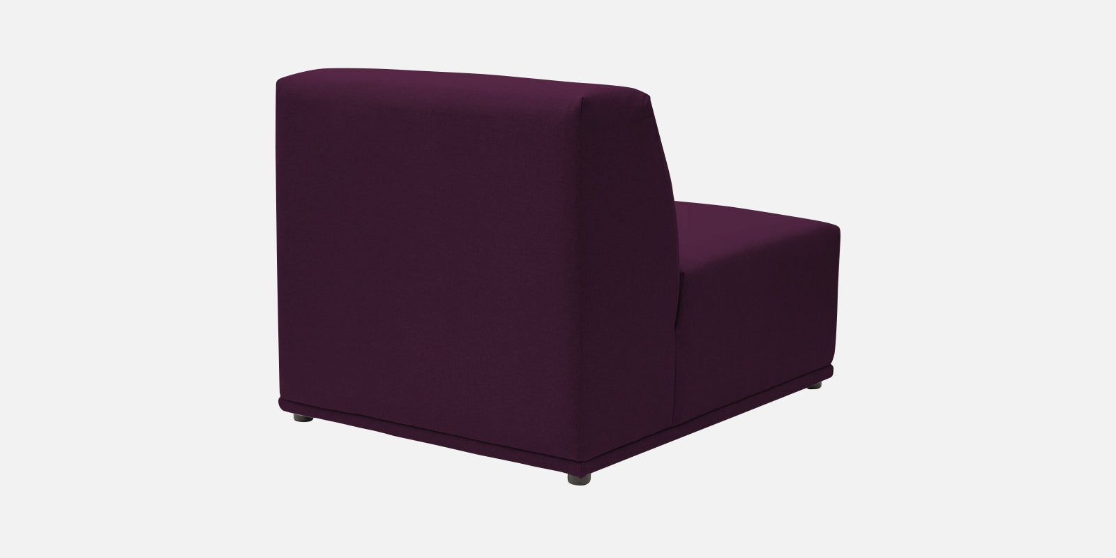 Adam Fabric LHS Sectional Sofa (3+Ottoman Lounger) In Greek Purple Colour - Febonic Living
