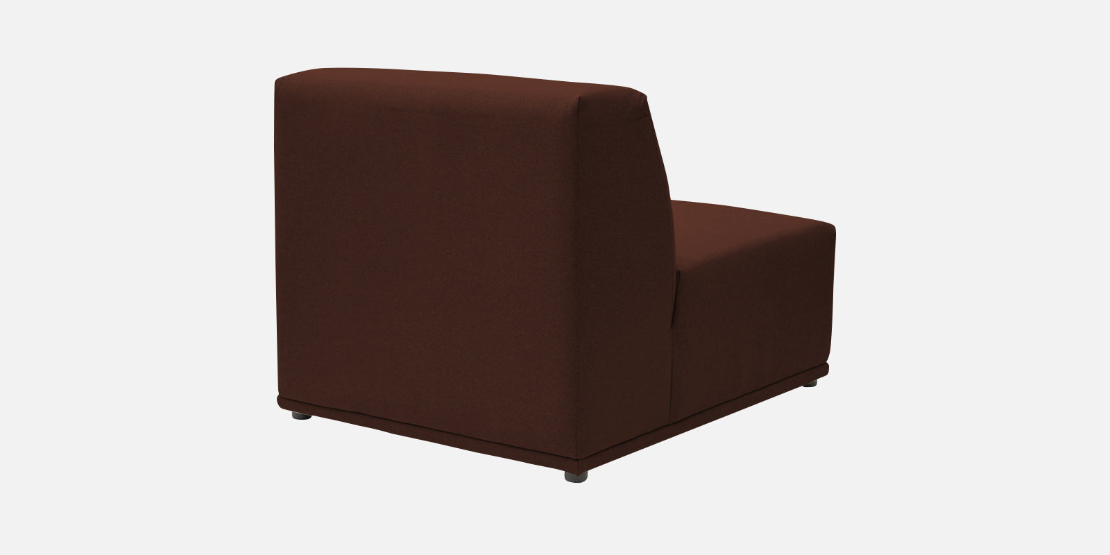 Adam Fabric LHS Sectional Sofa (3+Ottoman Lounger) In Coffee Brown Colour - Febonic Living