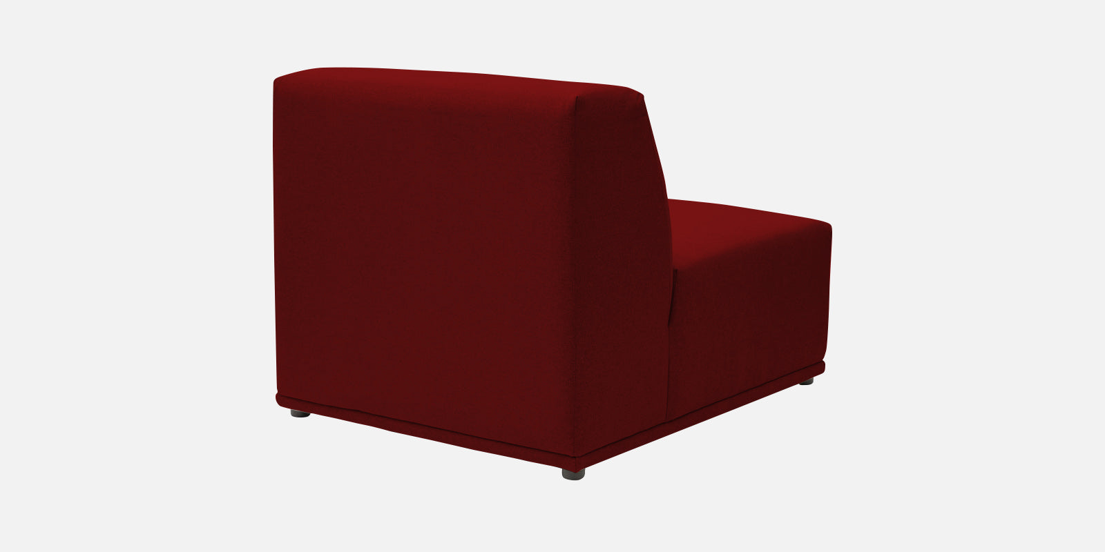Adam Fabric LHS Sectional Sofa (3+Ottoman Lounger) In Blood Maroon Colour - Febonic Living