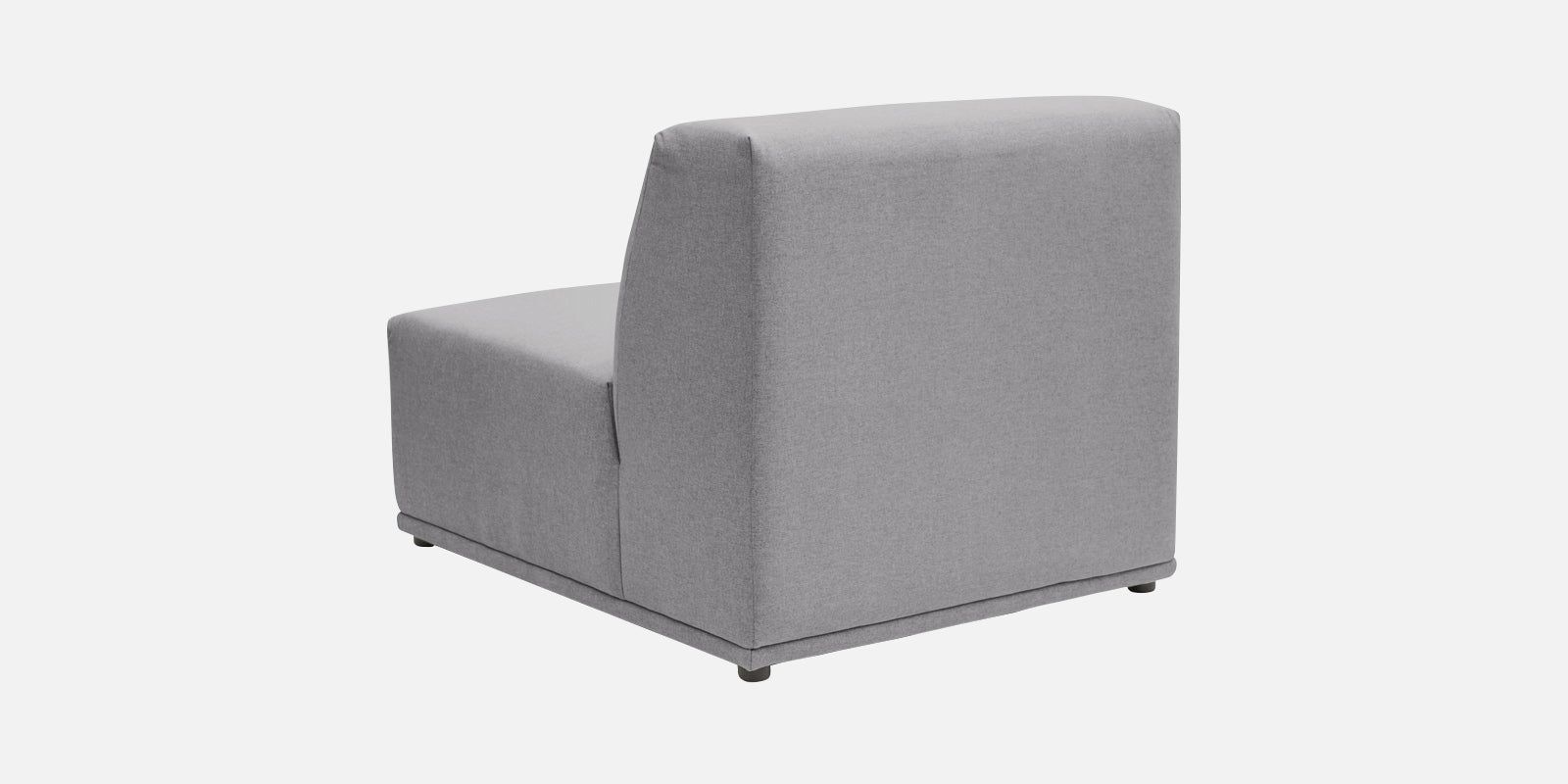 Adam Fabric RHS Sectional Sofa (3+Ottoman Lounger) In Lit Grey Colour - Febonic Living