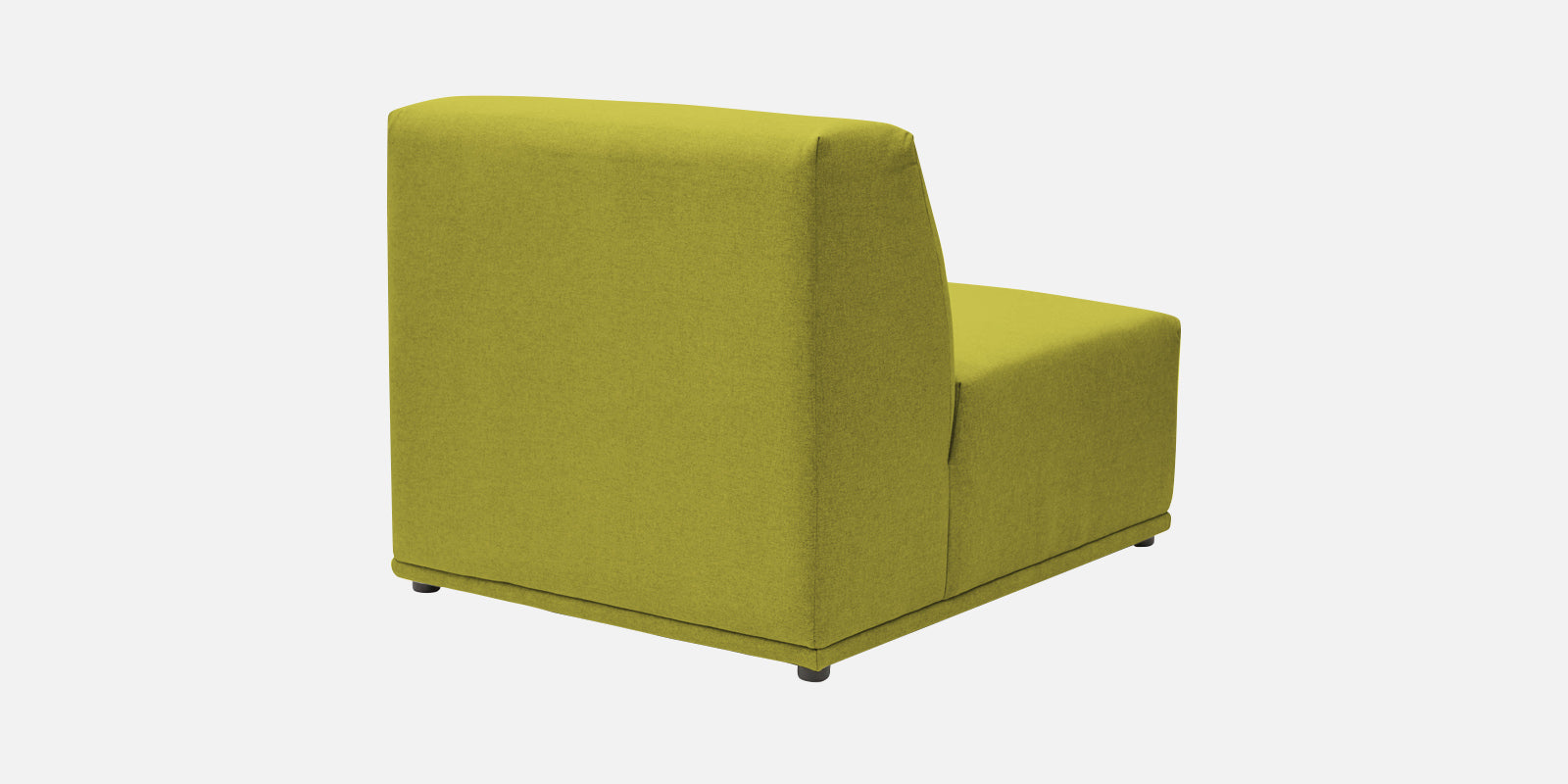 Adam Fabric LHS Sectional Sofa(3+Ottoman Lounger) In Parrot Green Colour - Febonic Living
