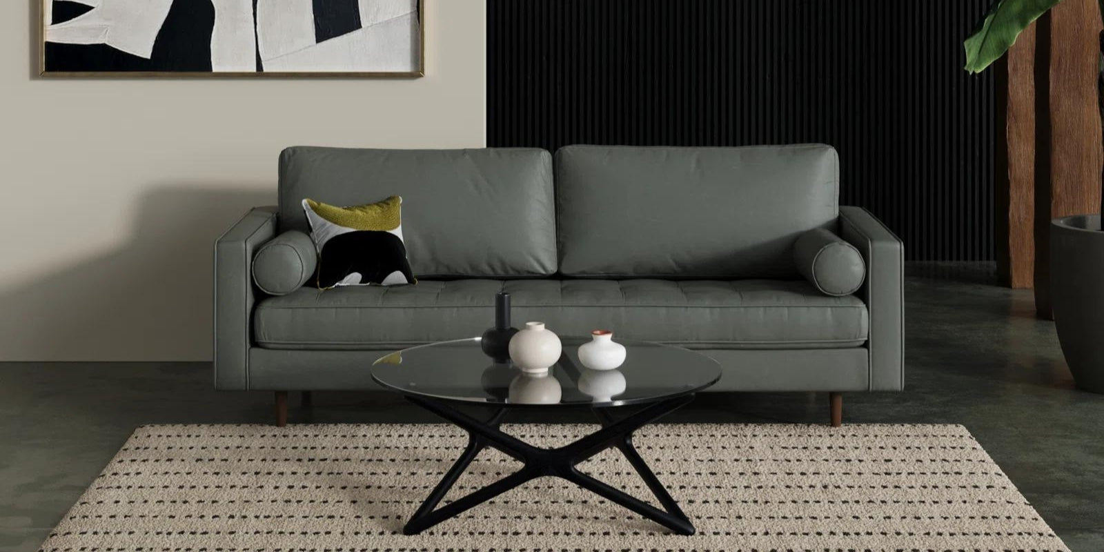 Sunny Leatherette 3 Seater Sofa in Grey Finish