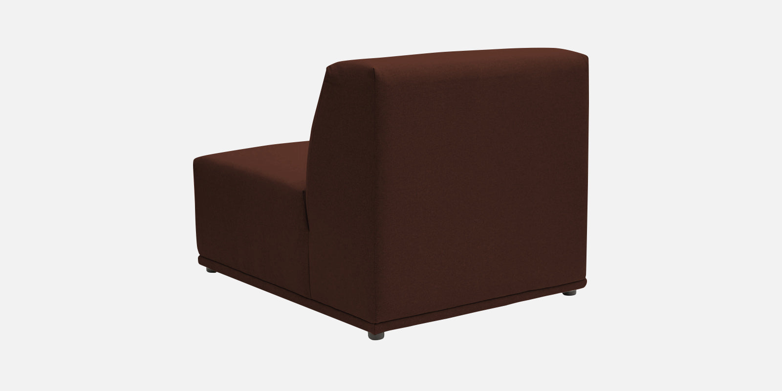 Adam Fabric RHS Sectional Sofa (3+Ottoman Lounger) In Coffee Brown Colour - Febonic Living