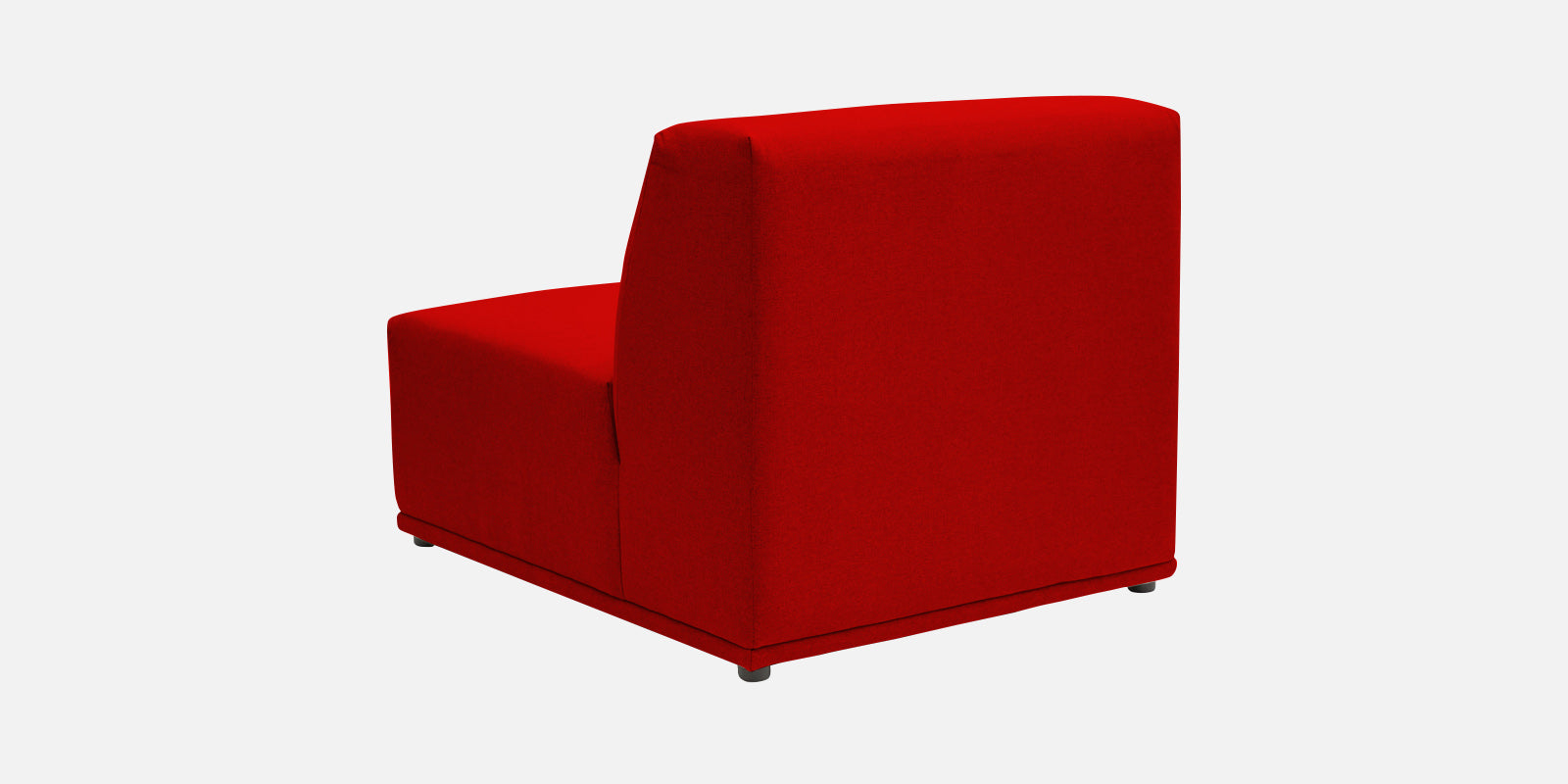 Adam Fabric RHS Sectional Sofa (3+Ottoman Lounger) In Ruby Red Colour - Febonic Living