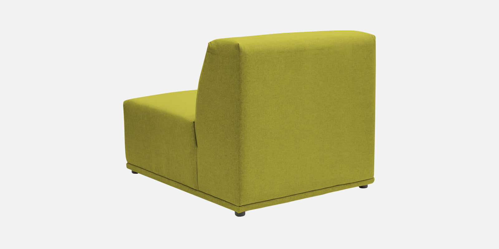 Adam Fabric RHS Sectional Sofa (3+Ottoman Lounger) In Parrot Green Colour - Febonic Living