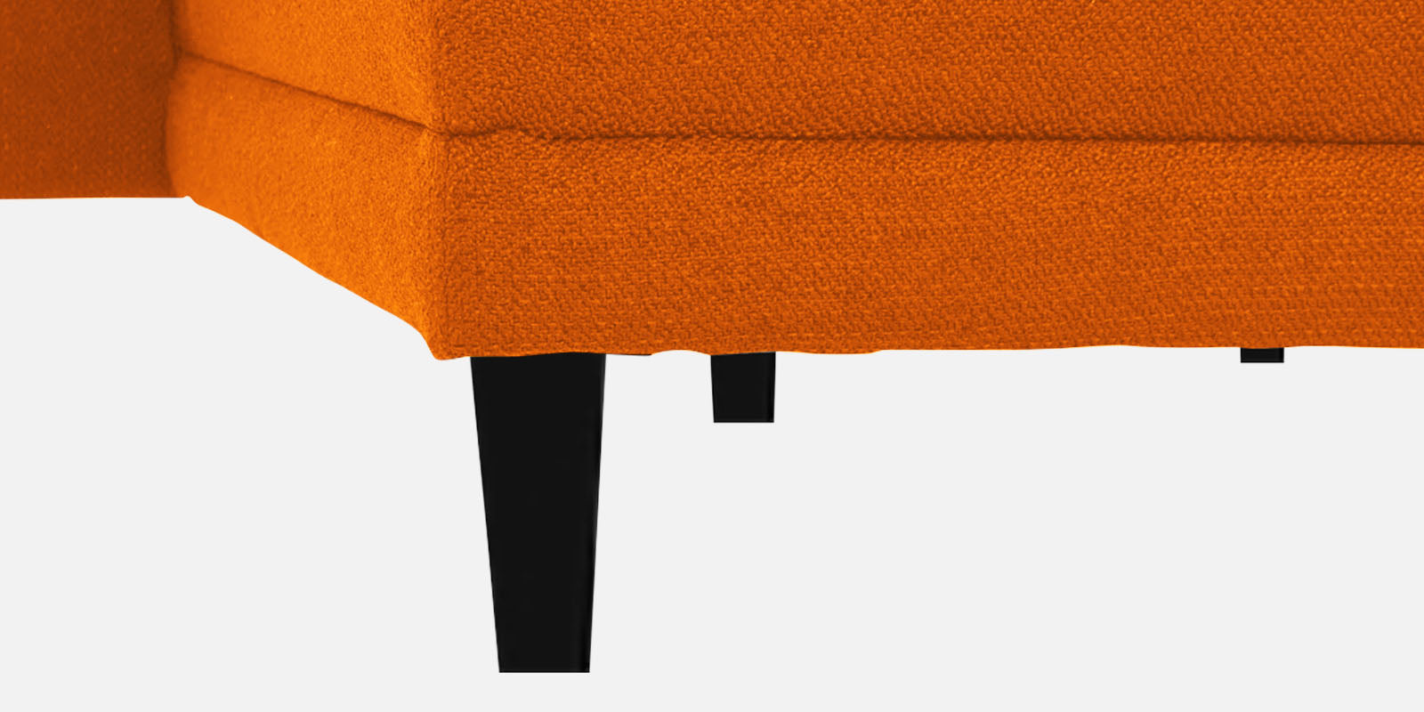Ira Fabric RHS 6 Seater Convertible Sofa Cum Bed In Vivid Orange Colour - Febonic Living