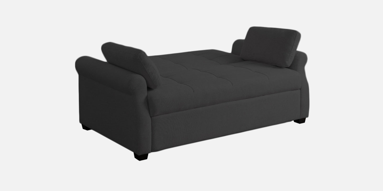 Fornia Fabric 2 Seater Pull Out Sofa Cum Bed In Charcoal Grey Colour - Febonic Living