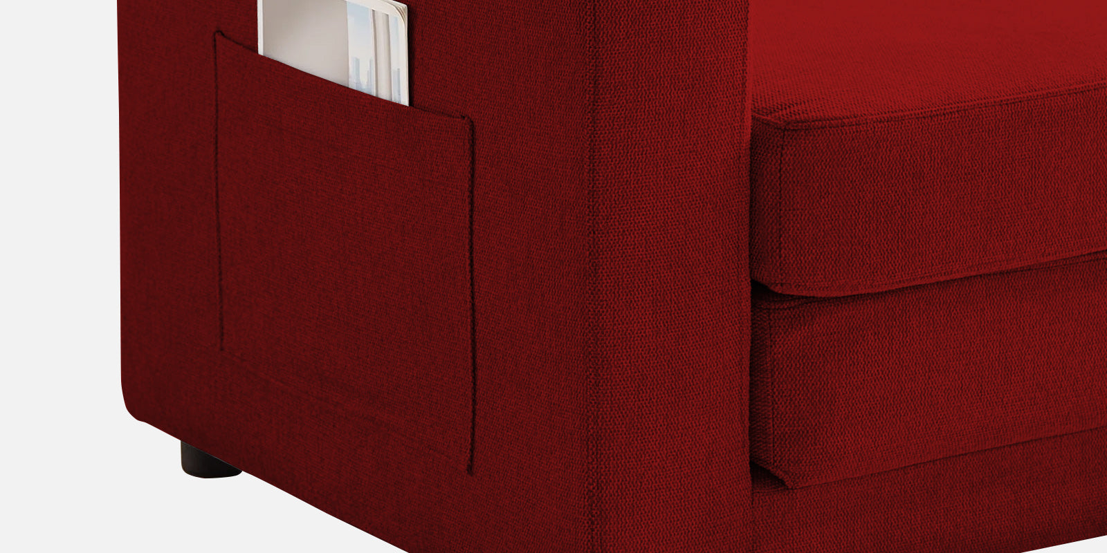 Roman Fabric 3 Seater Foldable Sofa Cum Bed inIn Blood Maroon Colour With USB Portable Type - Febonic Living