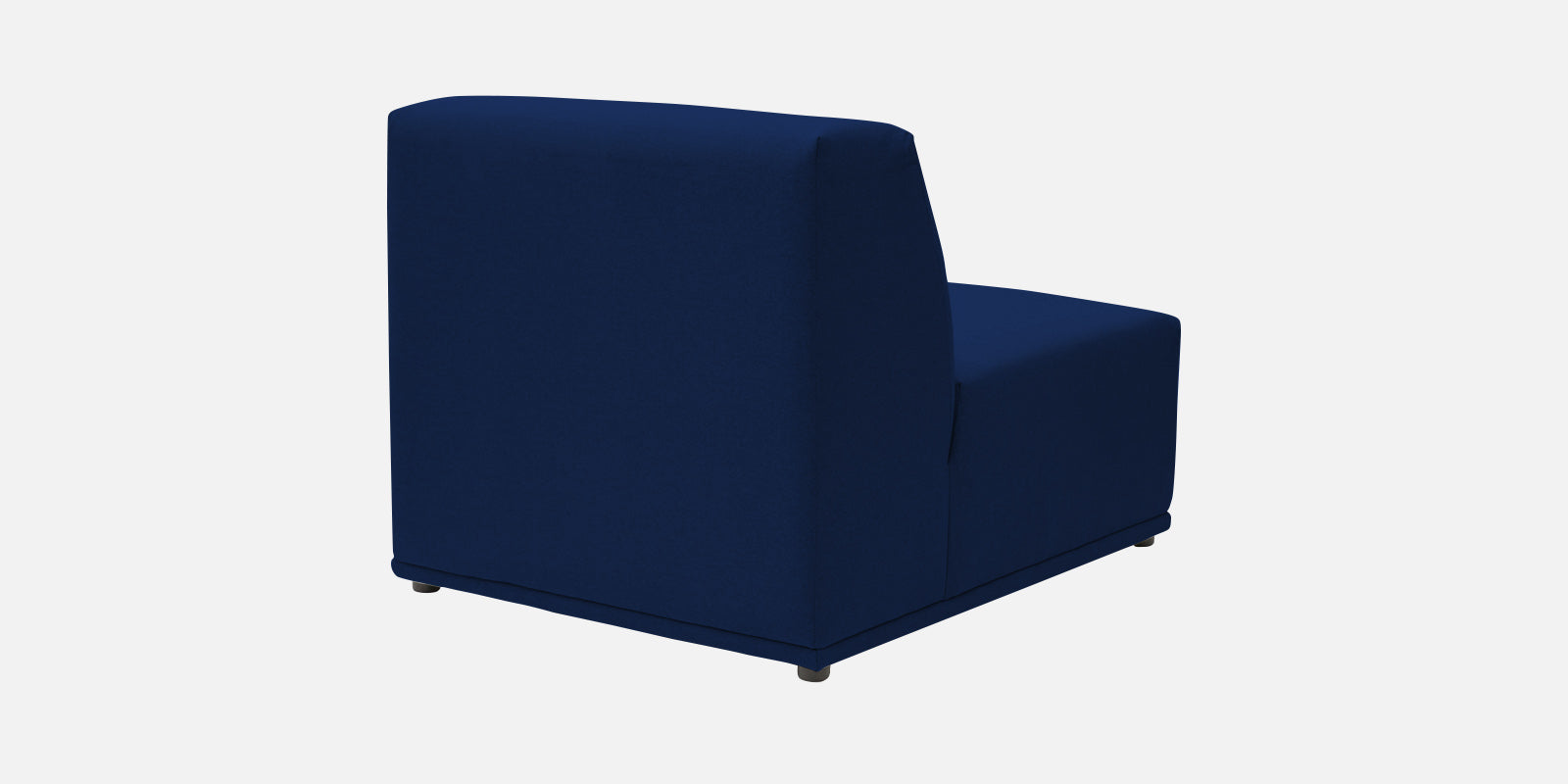 Adam Fabric LHS Sectional Sofa (3+Ottoman Lounger) In Royal Blue Colour - Febonic Living