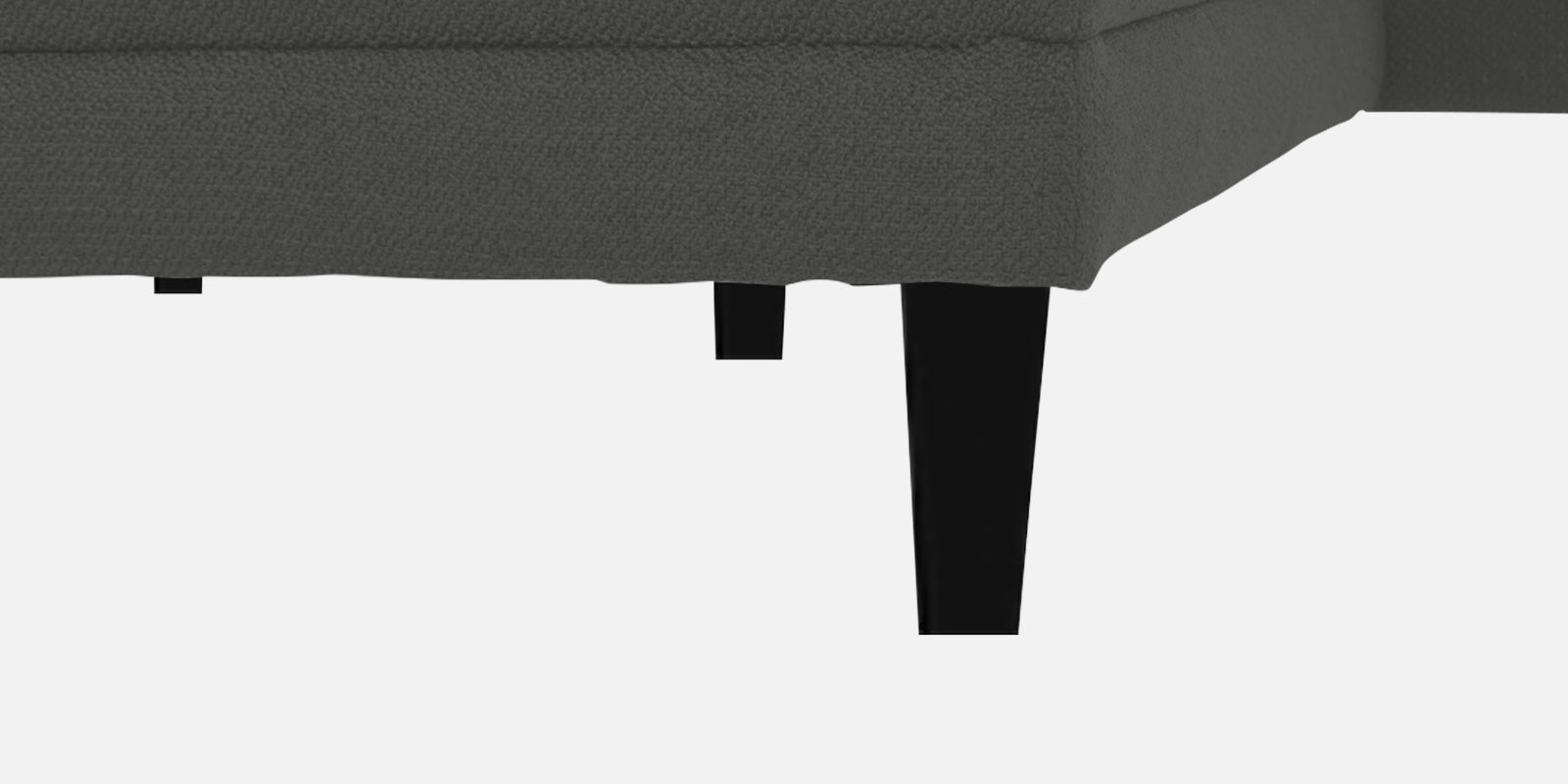 Ira Fabric LHS 6 Seater Convertible Sofa Cum Bed In Charcoal Grey Colour - Febonic Living