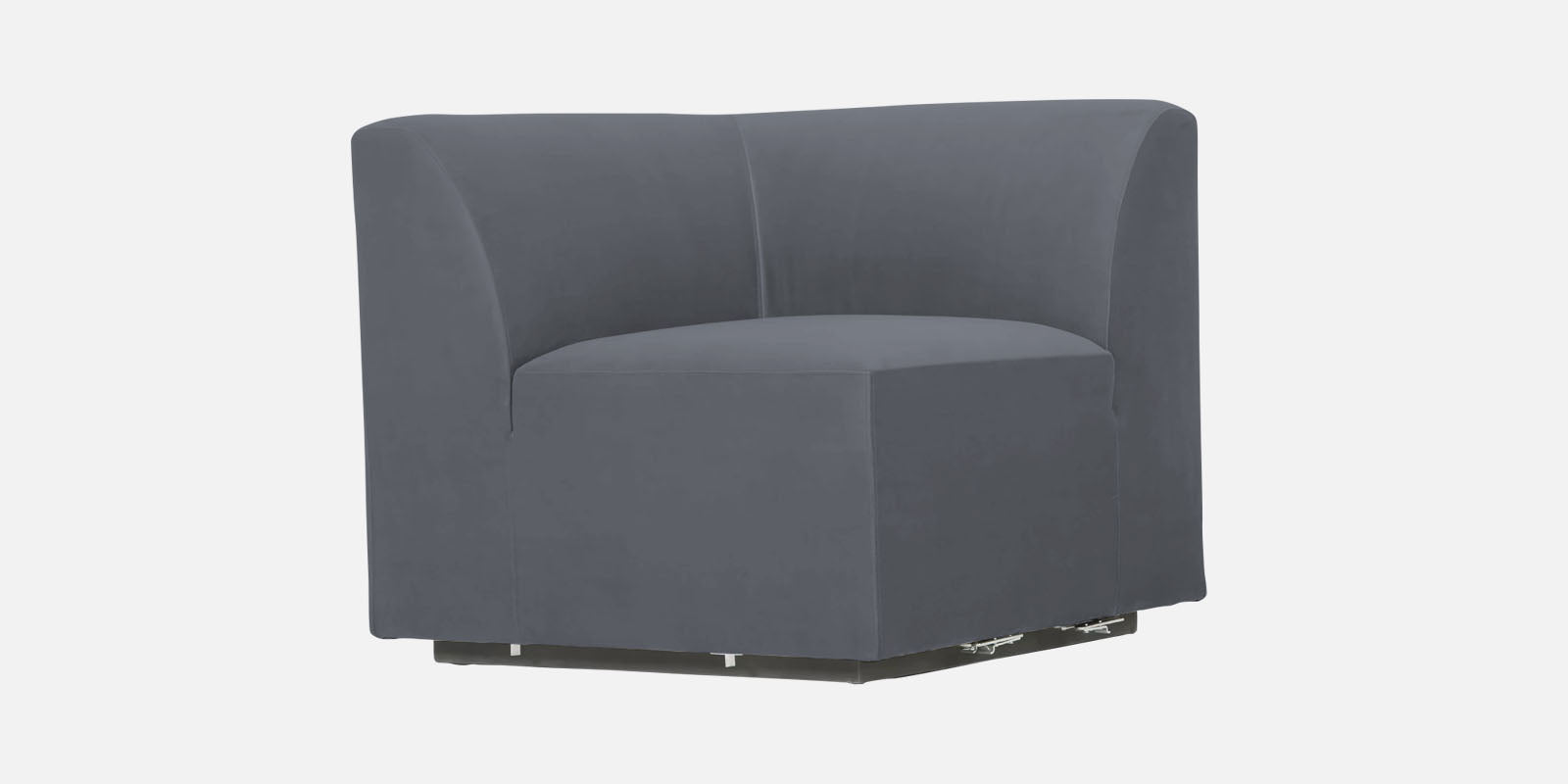 Bufa Velvet 2 Seater Sofa in Pubble Grey Colour With Storage
