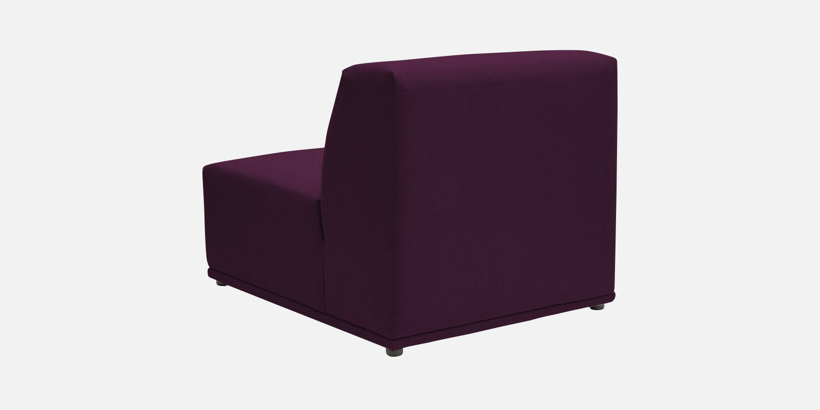 Adam Fabric RHS Sectional Sofa (3+Ottoman Lounger) In Greek Purple Colour - Febonic Living