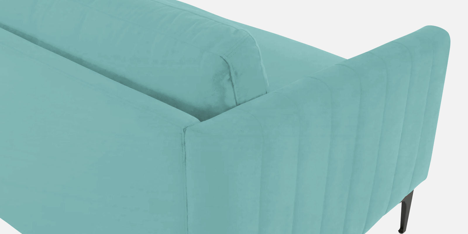 Haru Velvet 2 Seater Sofa In Barmunda Aqua Colour - Febonic Living