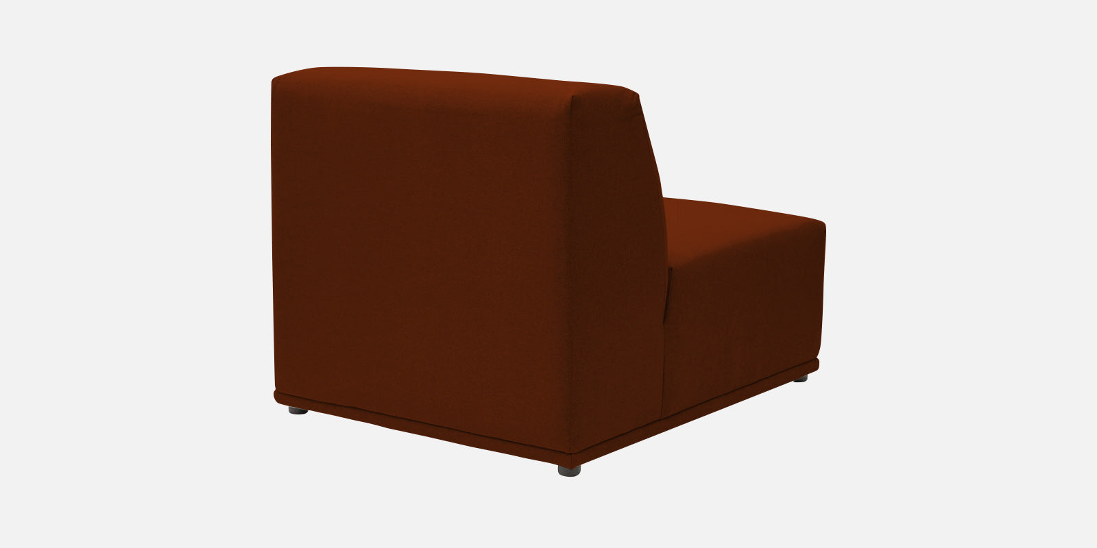 Adam Fabric LHS Sectional Sofa (3+Ottoman Lounger) In Burnt Orange Colour - Febonic Living