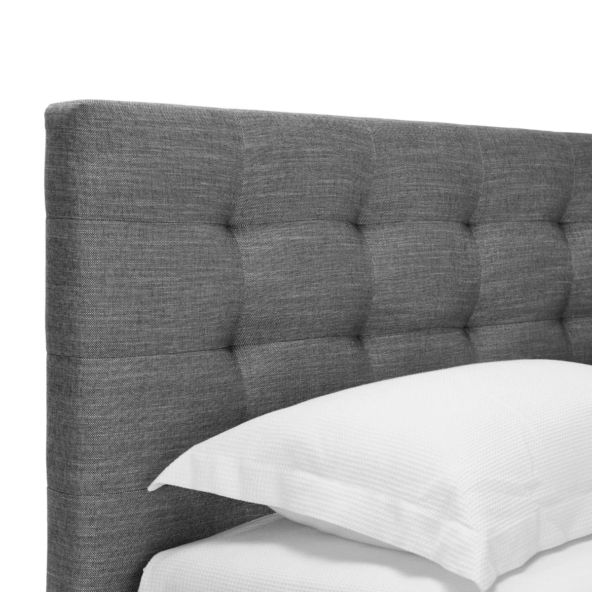 Muddy Fabric King Size Bed In Charcoal Grey Colour - Febonic Living