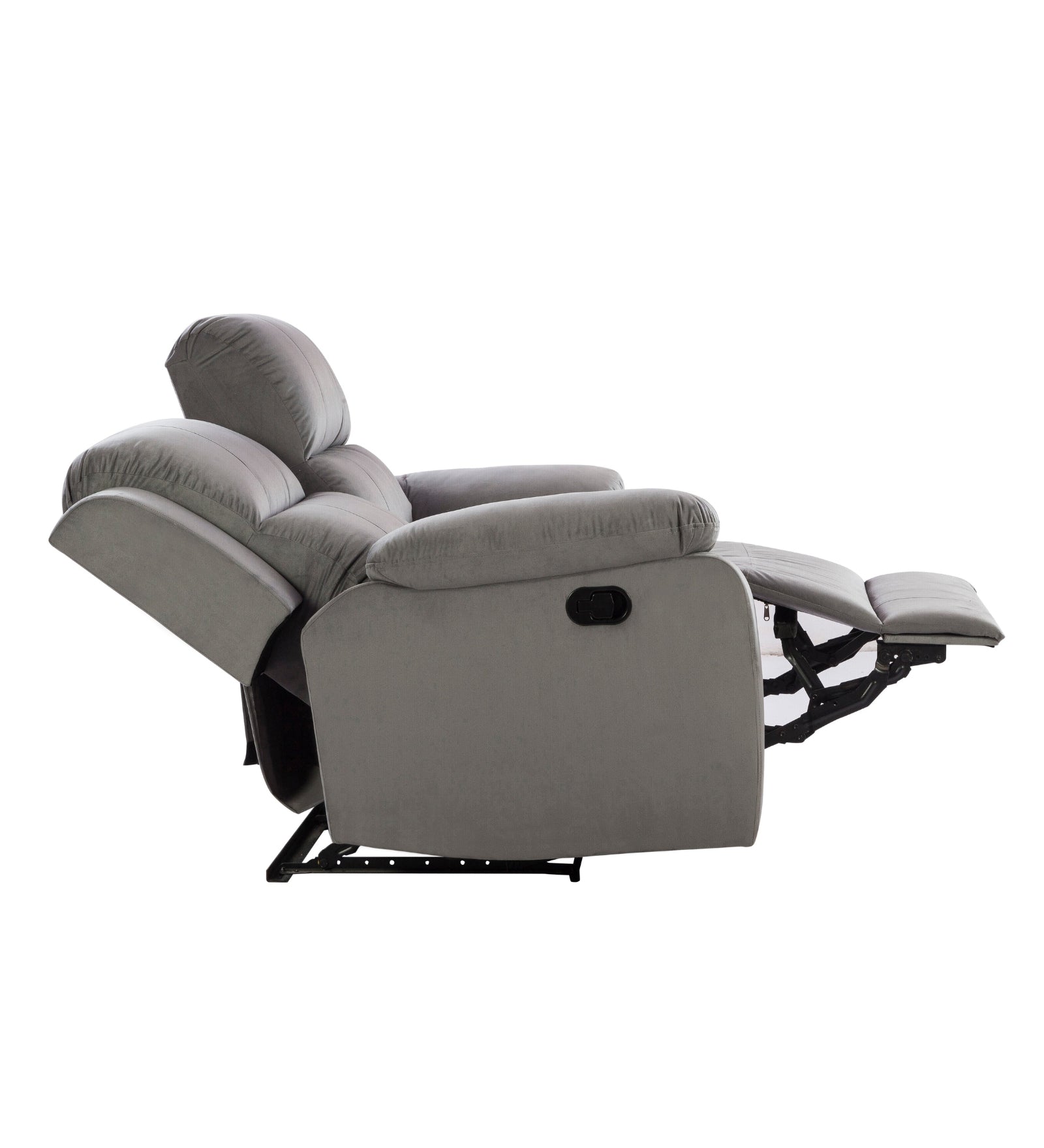 Newton Velvet 2 Seater Motorized Recliner In Concrete Grey Colour - Febonic Living