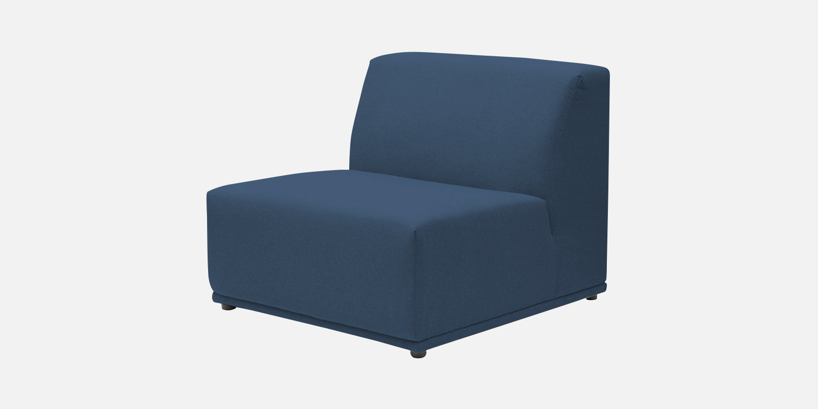 Adam Fabric LHS Sectional Sofa (3+Ottoman Lounger) In Light Blue Colour - Febonic Living