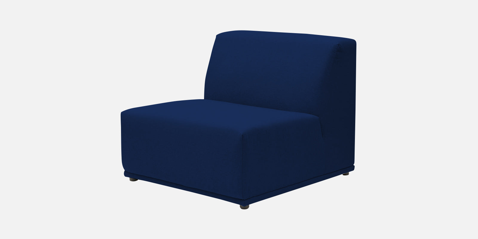 Adam Fabric LHS Sectional Sofa (3+Ottoman Lounger) In Royal Blue Colour - Febonic Living