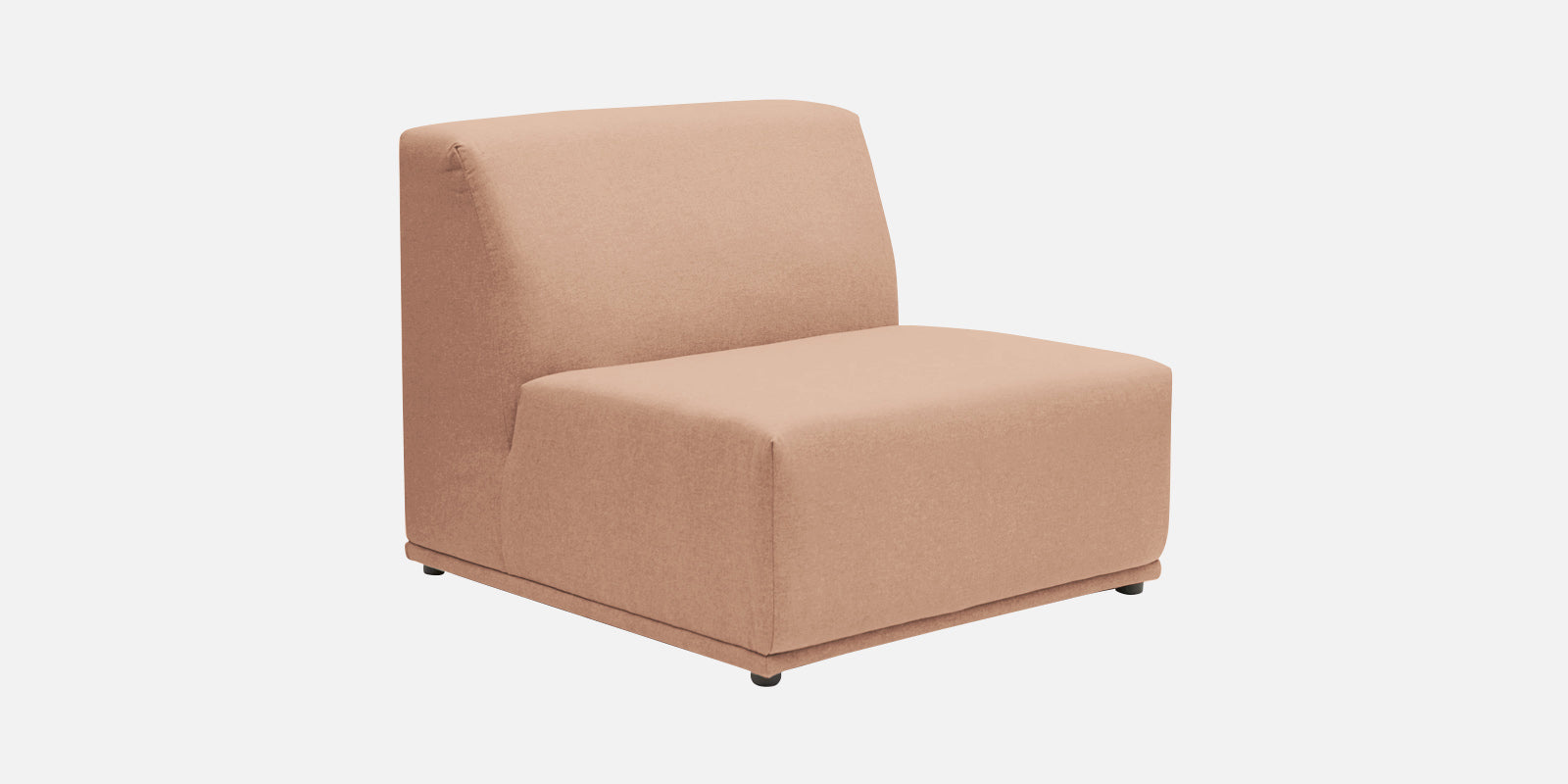 Adam Fabric RHS Sectional Sofa (3+Ottoman Lounger) In Cosmic Beige Colour - Febonic Living