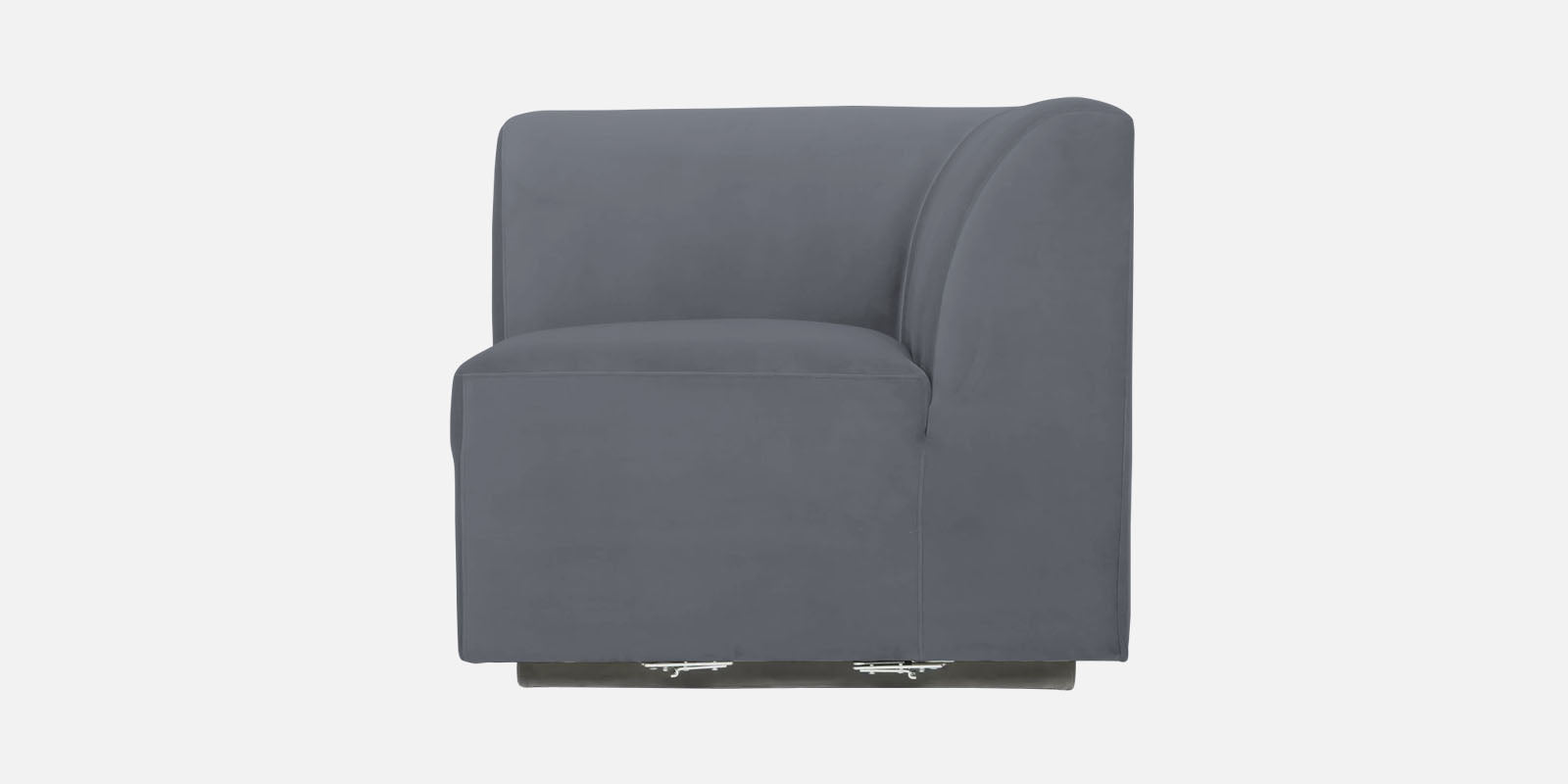Bufa Velvet 2 Seater Sofa in Pubble Grey Colour With Storage