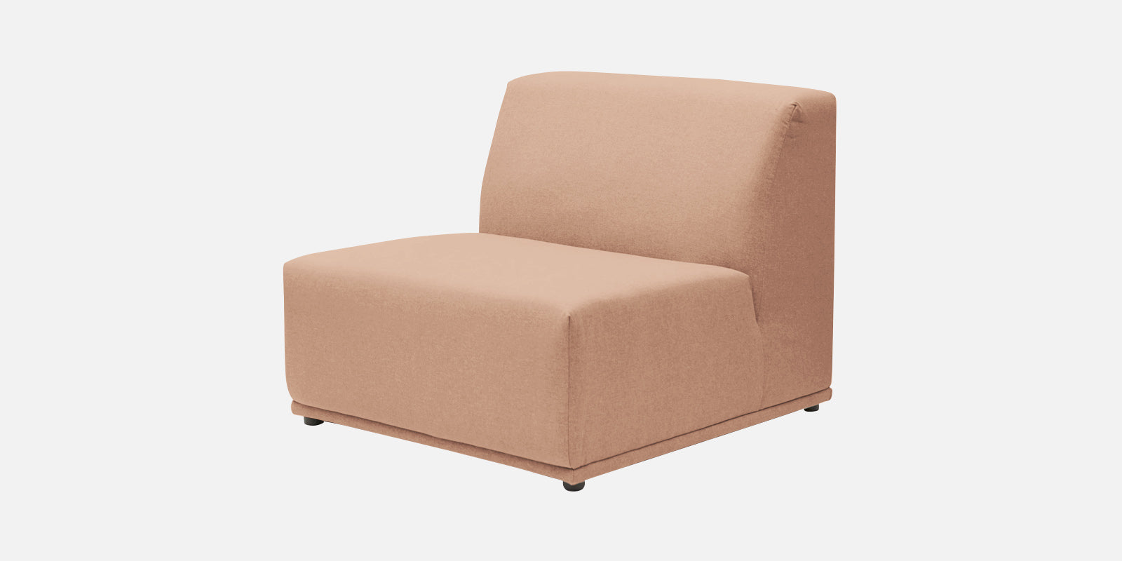 Adam Fabric LHS Sectional Sofa (3+Ottoman Lounger) In Cosmic Beige Colour - Febonic Living