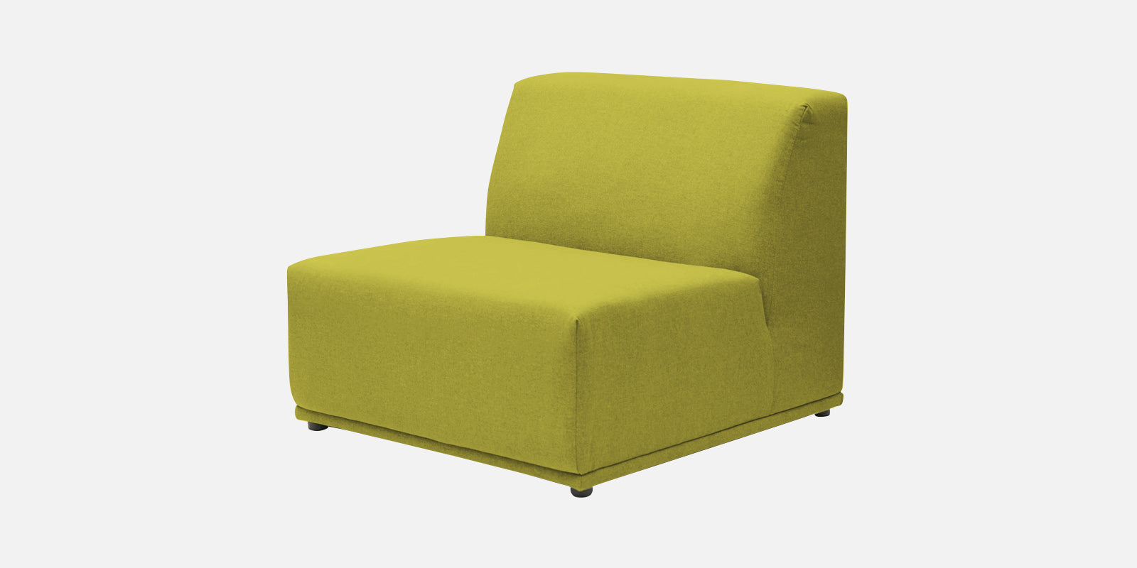Adam Fabric LHS Sectional Sofa(3+Ottoman Lounger) In Parrot Green Colour - Febonic Living