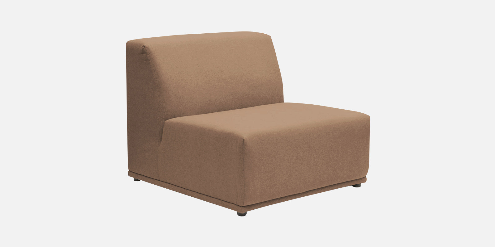 Adam Fabric RHS Sectional Sofa (3+Ottoman Lounger) In Cookie Beige Colour - Febonic Living